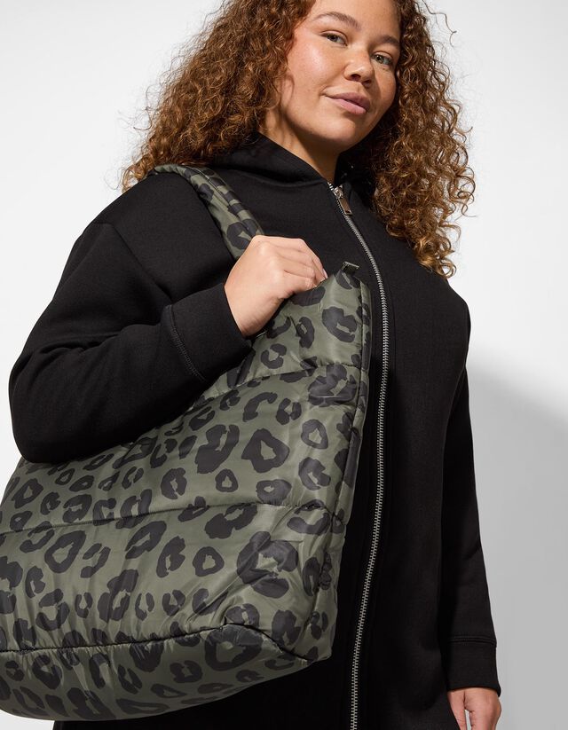 Táska - Párducmintás - sötétzöld