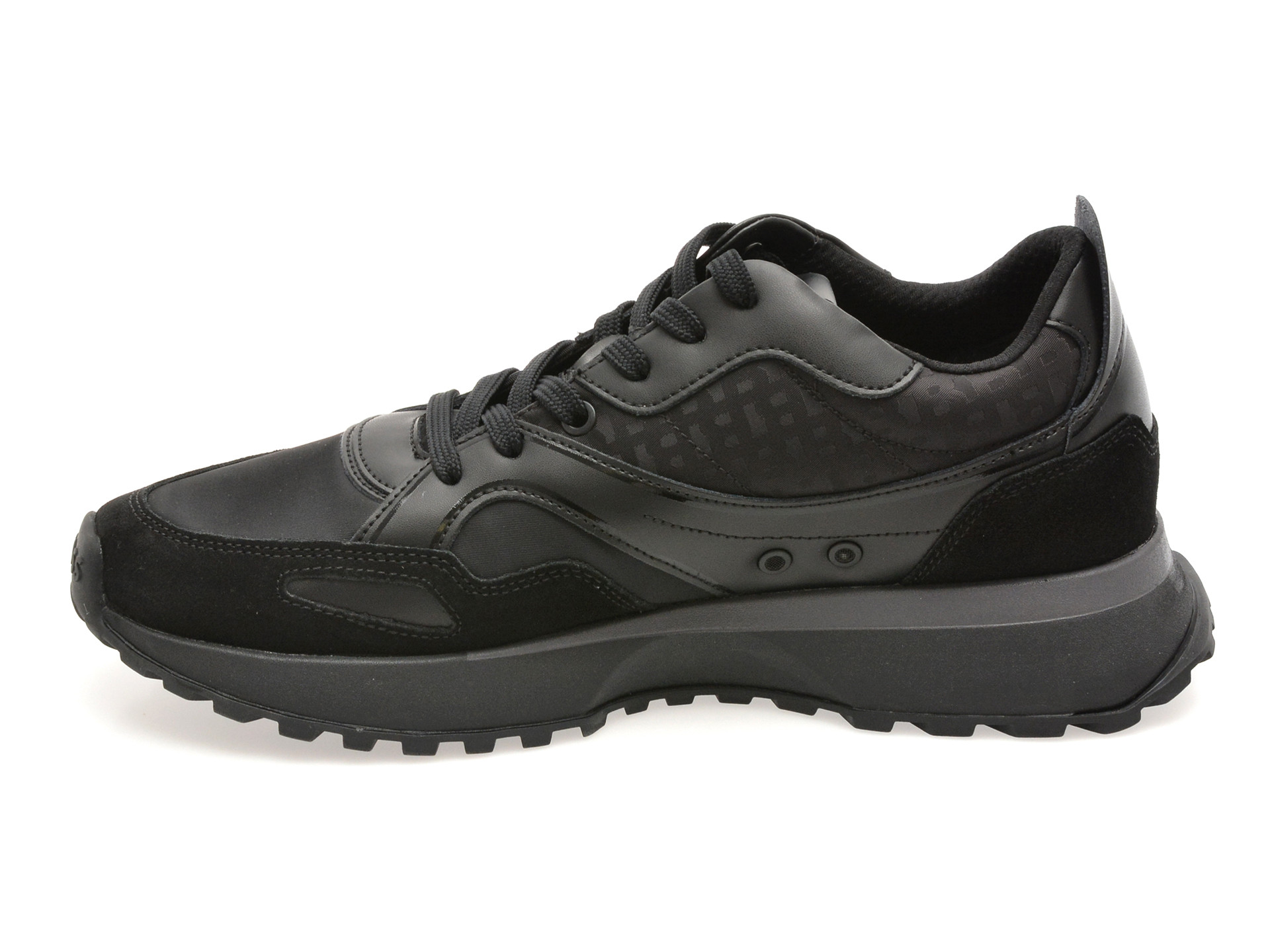 Pantofi sport BOSS negri, 6496, din material textil