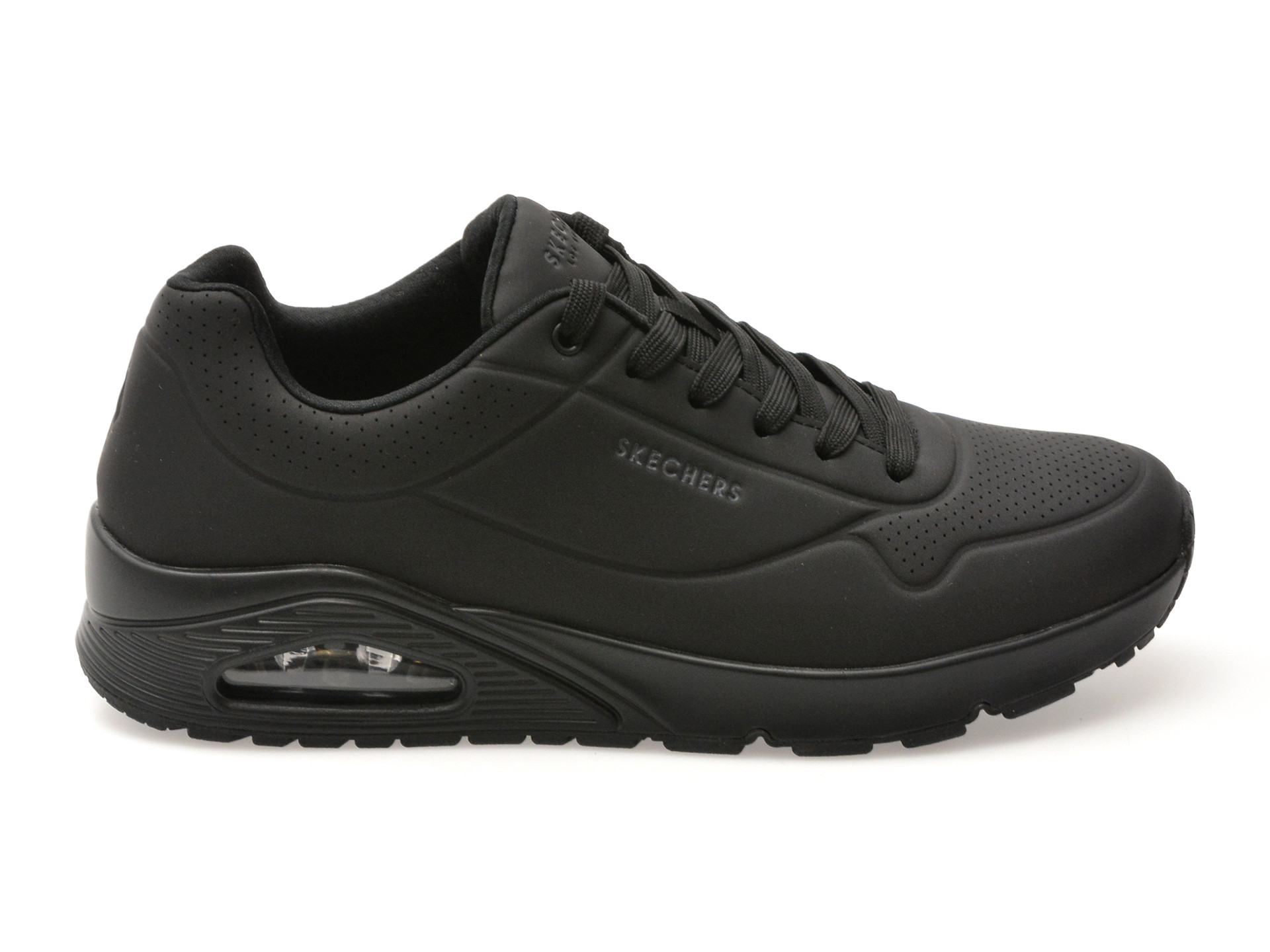 Pantofi sport SKECHERS negri, UNO, din piele ecologica
