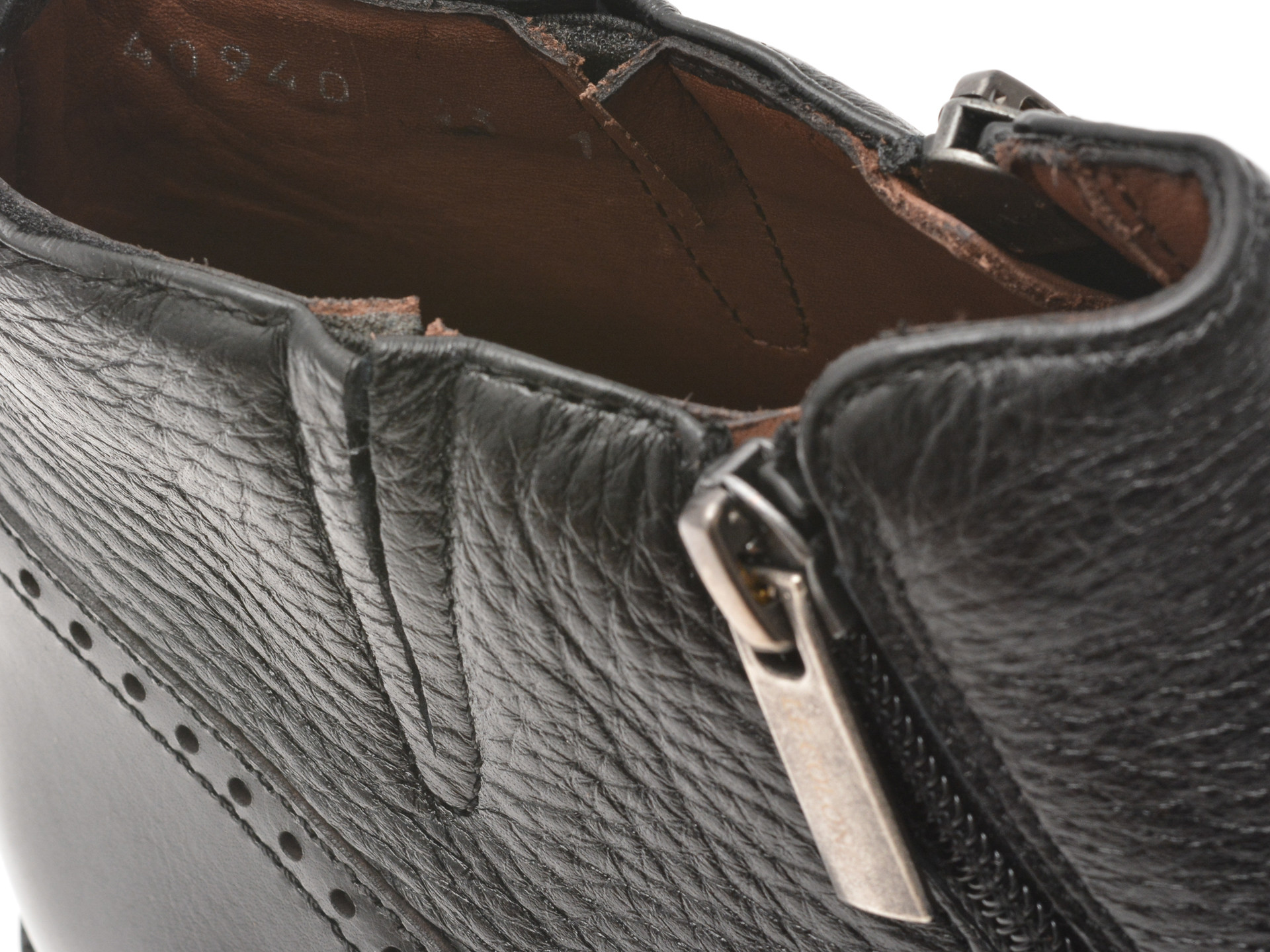 Ghete elegante LE COLONEL negre, 40940, din piele naturala