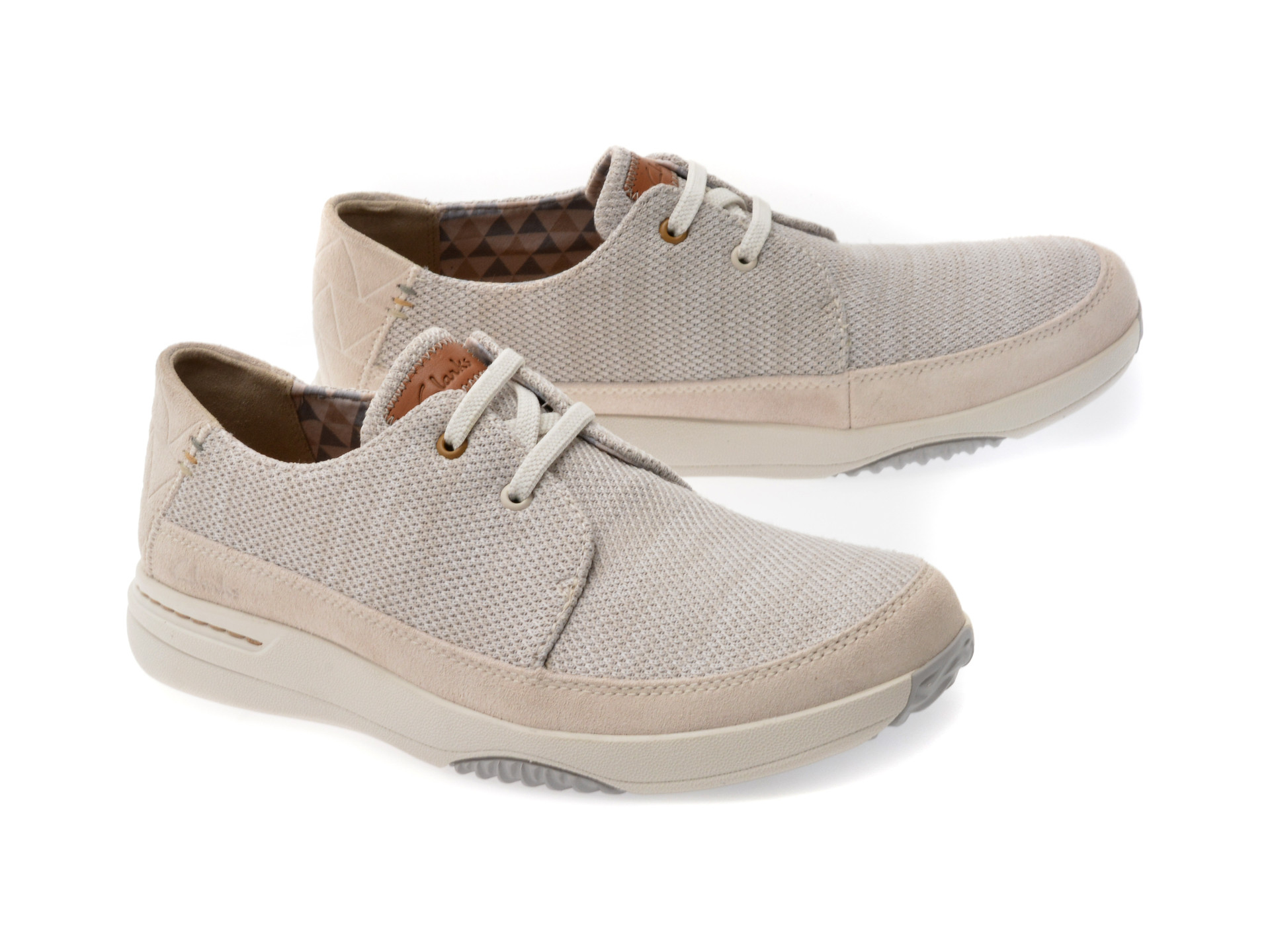 Pantofi sport CLARKS gri,  EASEWAY LACE, din material textil