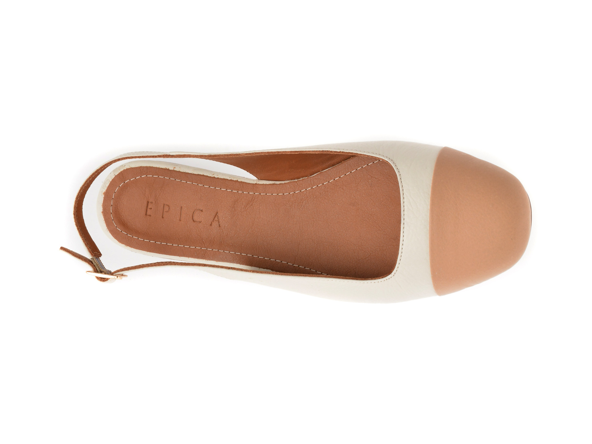Pantofi EPICA albi, 2005, din piele naturala