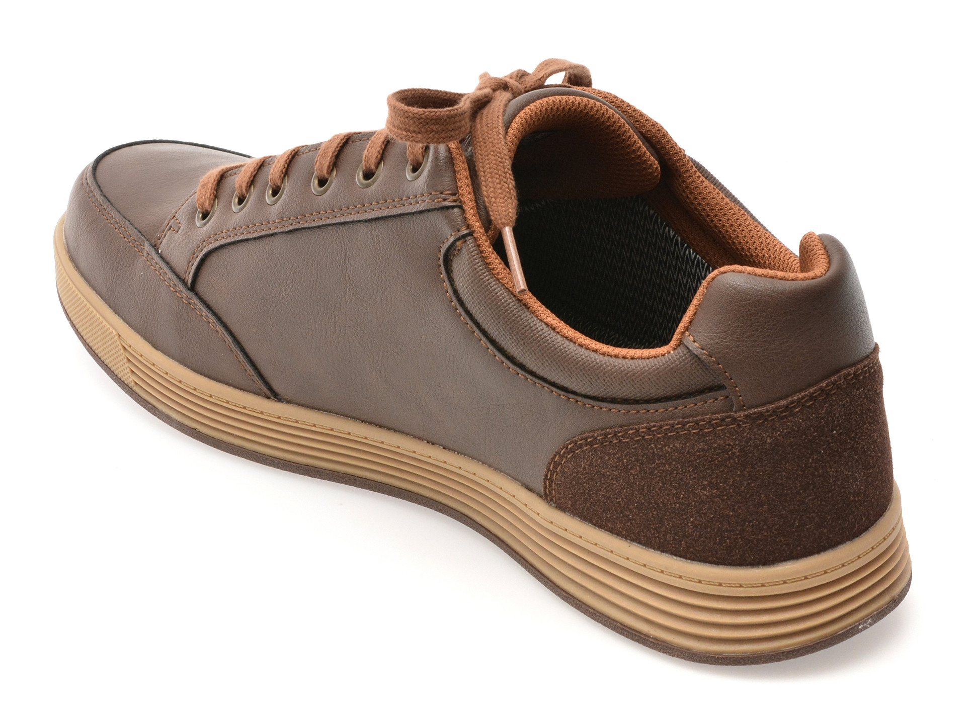 Pantofi sport SKECHERS maro, CAVELL, din piele ecologica