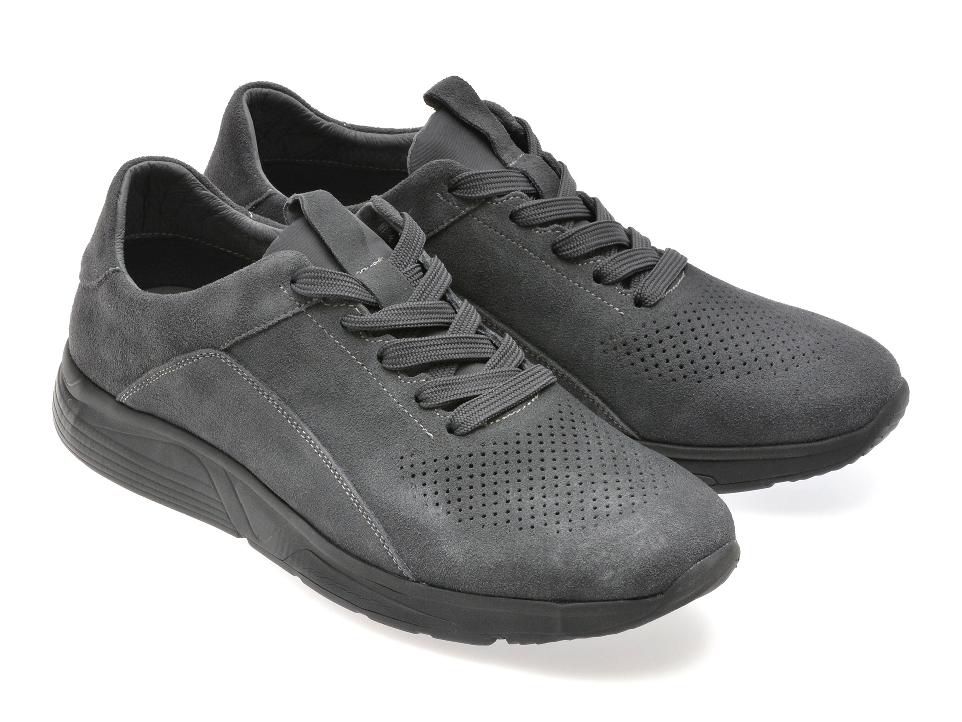 Pantofi sport EPICA gri, 1009, din piele intoarsa