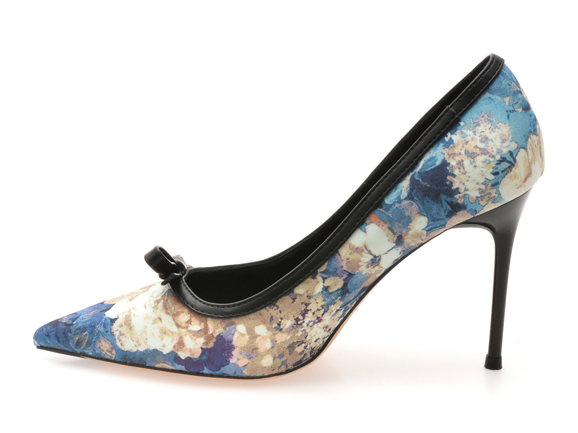 Pantofi eleganti EPICA negri, A2273, din material textil