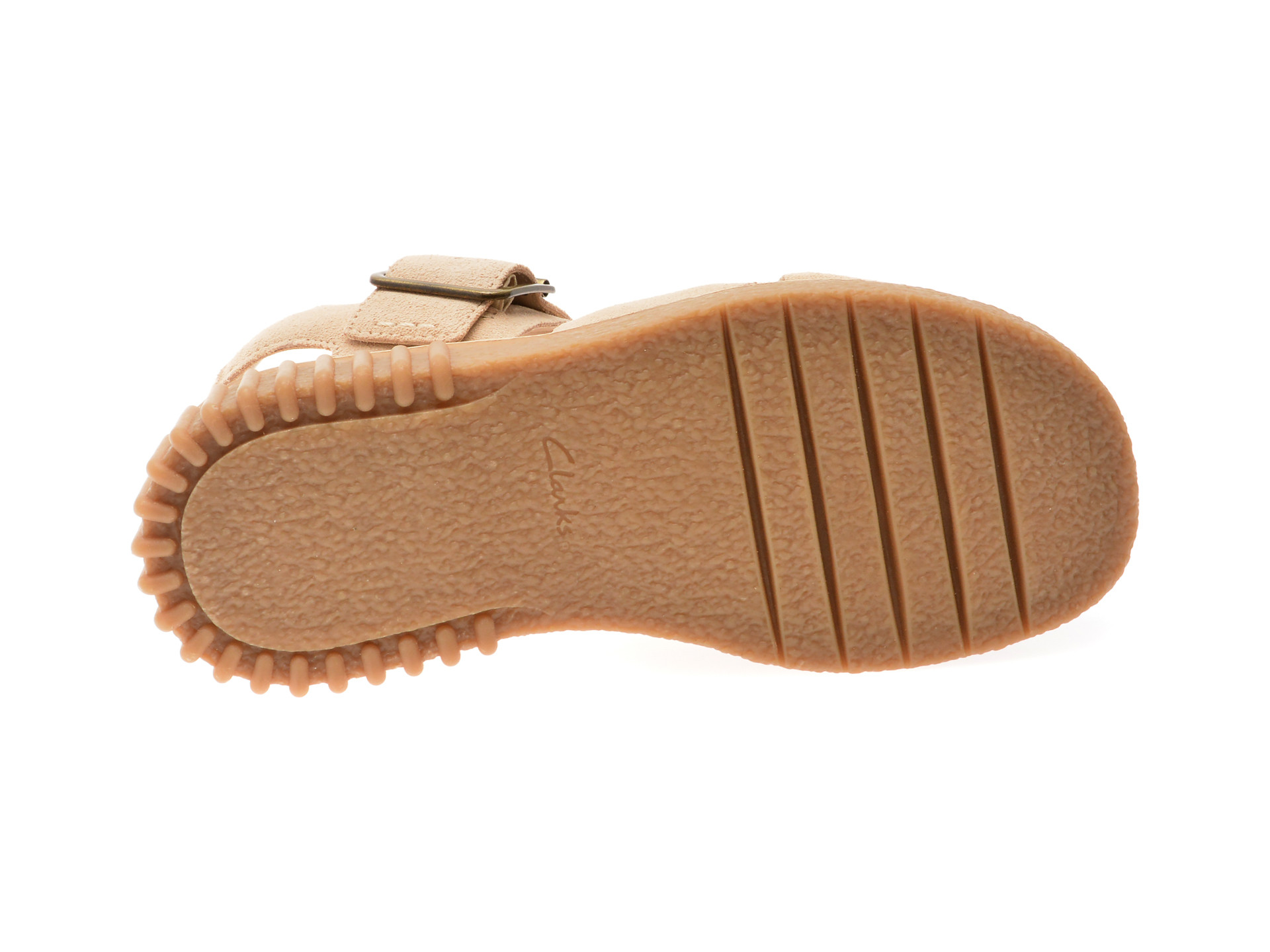 Sandale CLARKS bej, EVAMAR WISH, din piele intoarsa