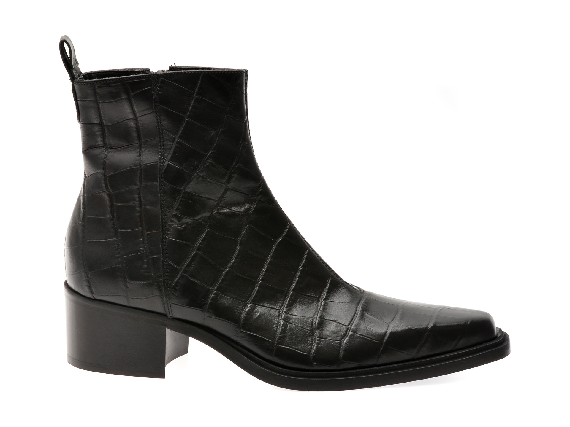 Ciocate elegante ALDO negre, ZAPPA 007, din piele croco