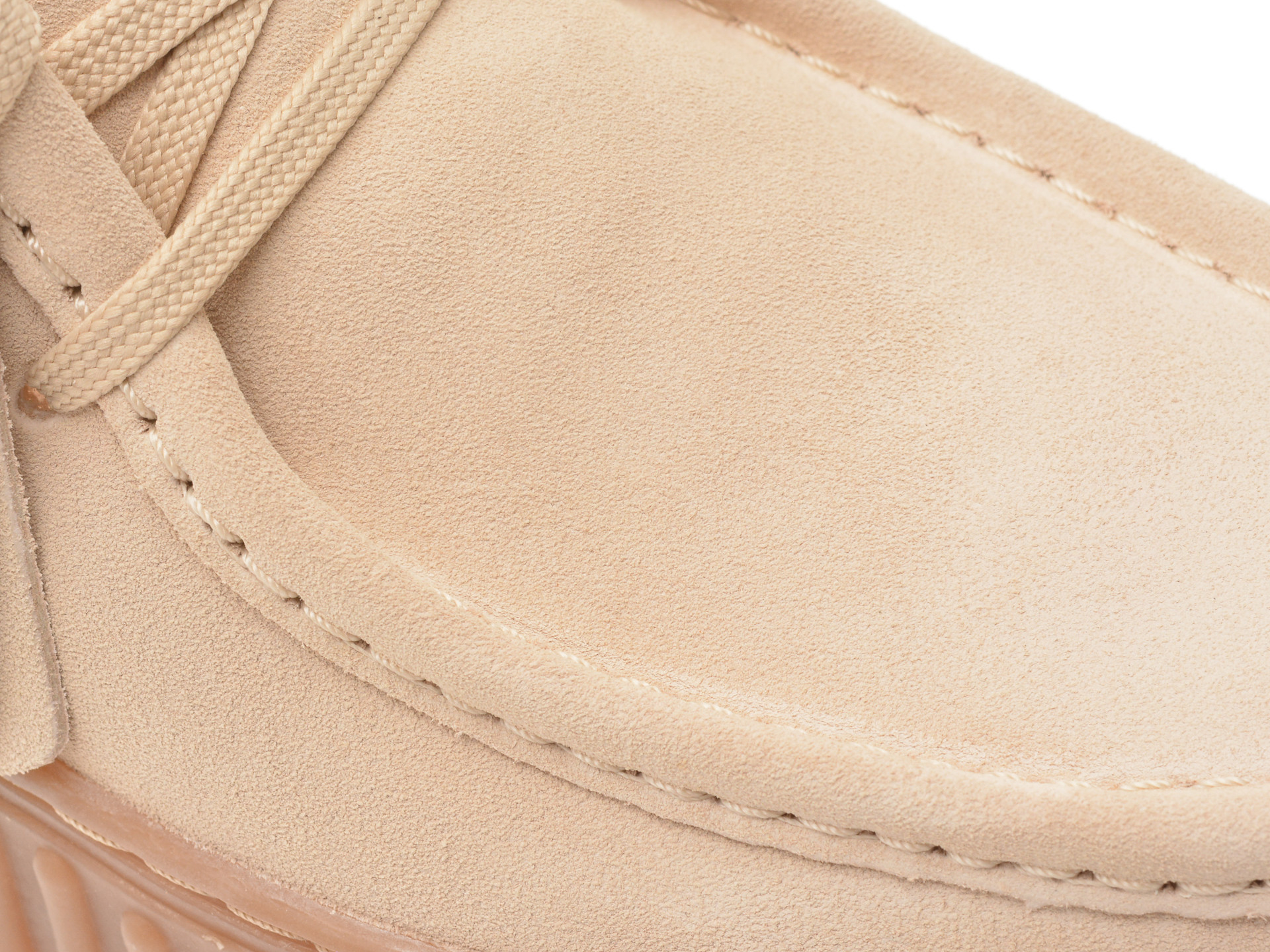 Papuci CLARKS bej, TORHILL MULE, din piele intoarsa