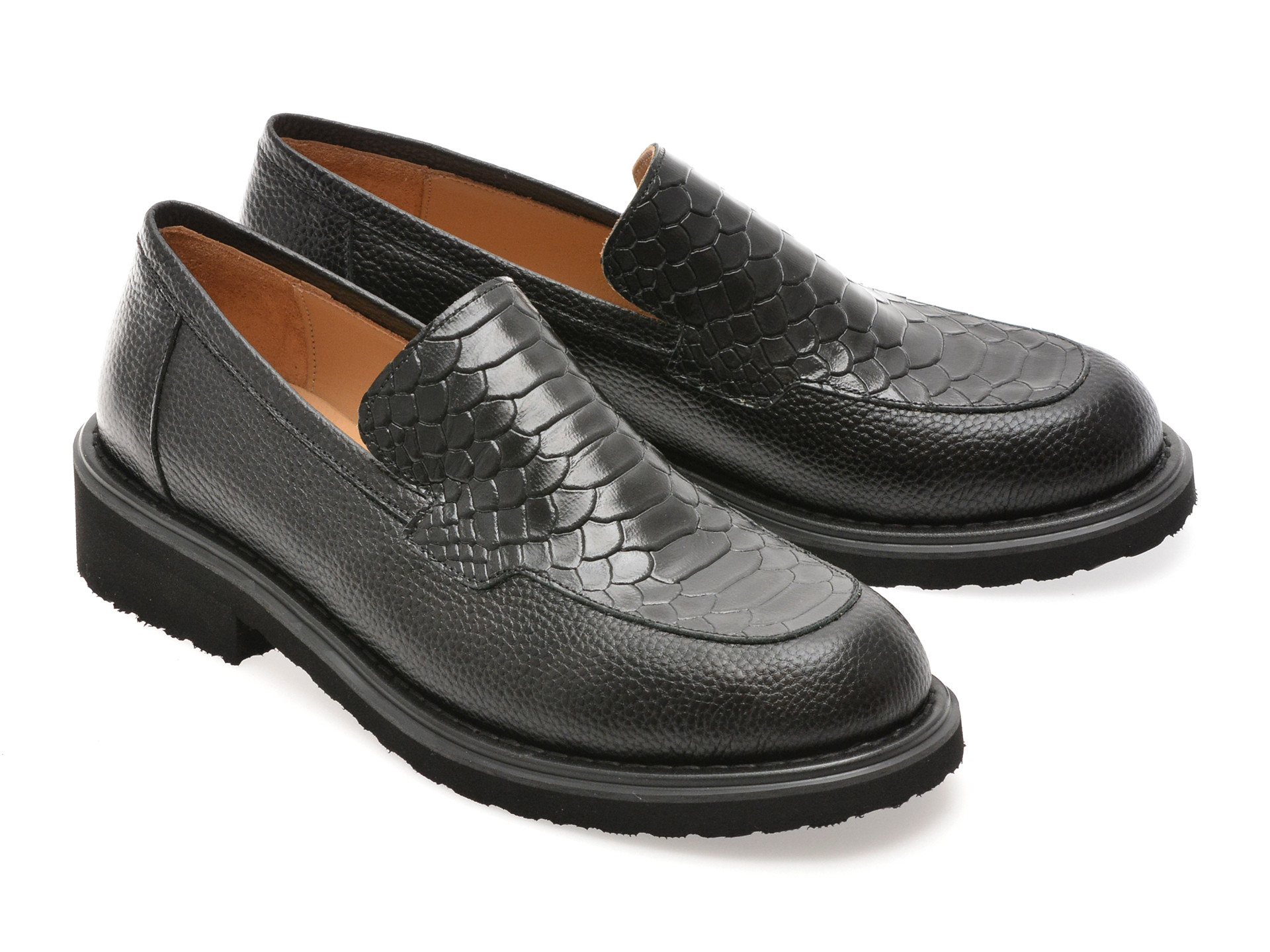 Mocasini EPICA negri, 3154368, din piele naturala