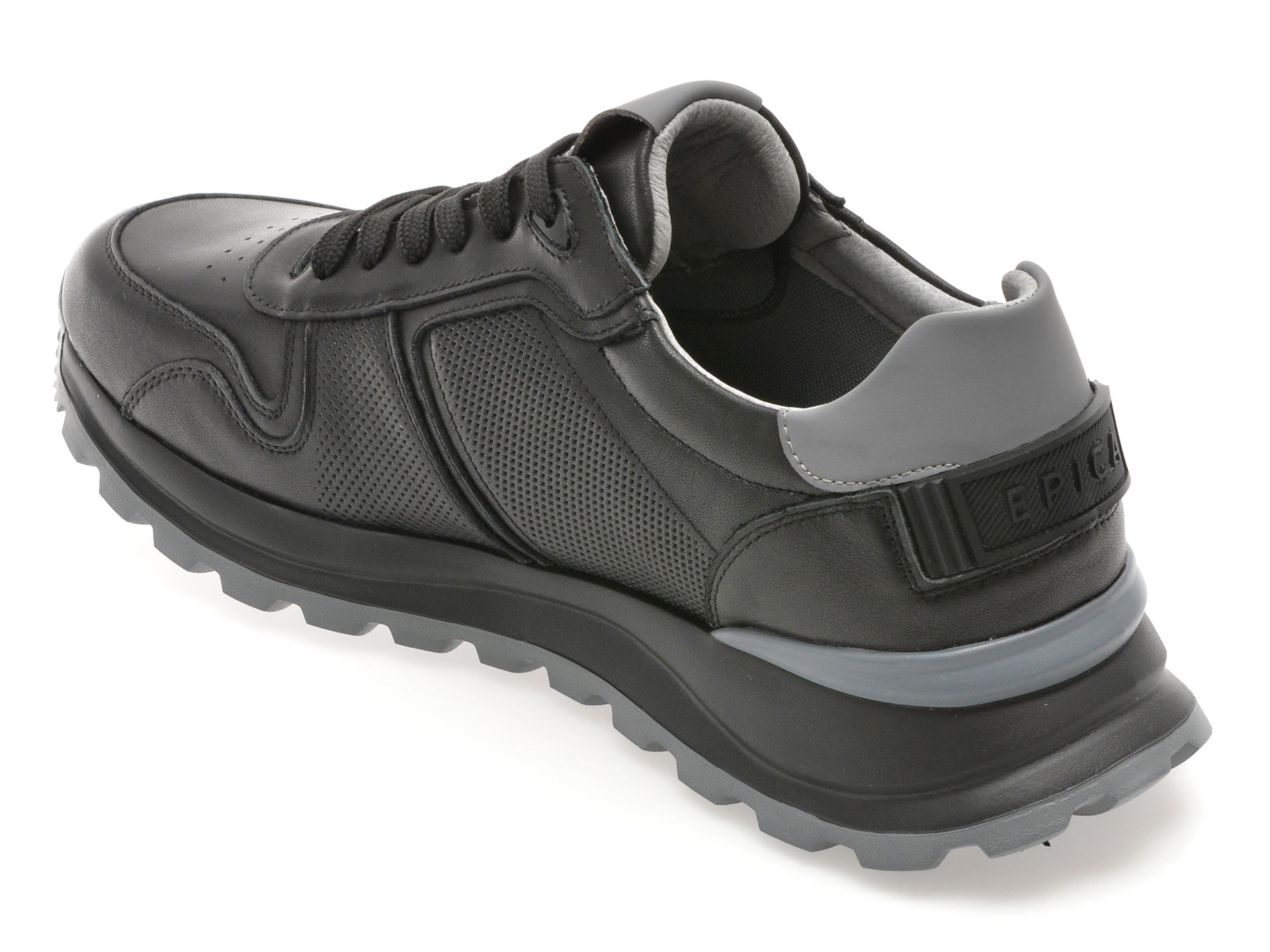 Pantofi sport EPICA negri, 5739, din piele naturala