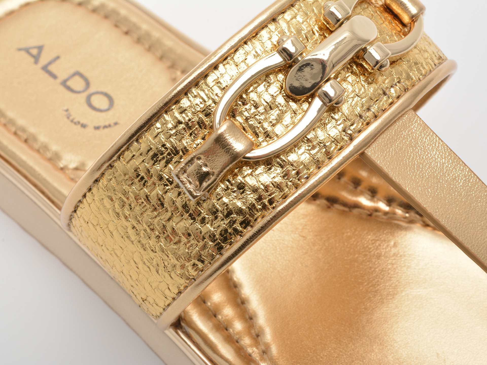 Papuci ALDO aurii, LAJOLLA 711, din piele ecologica