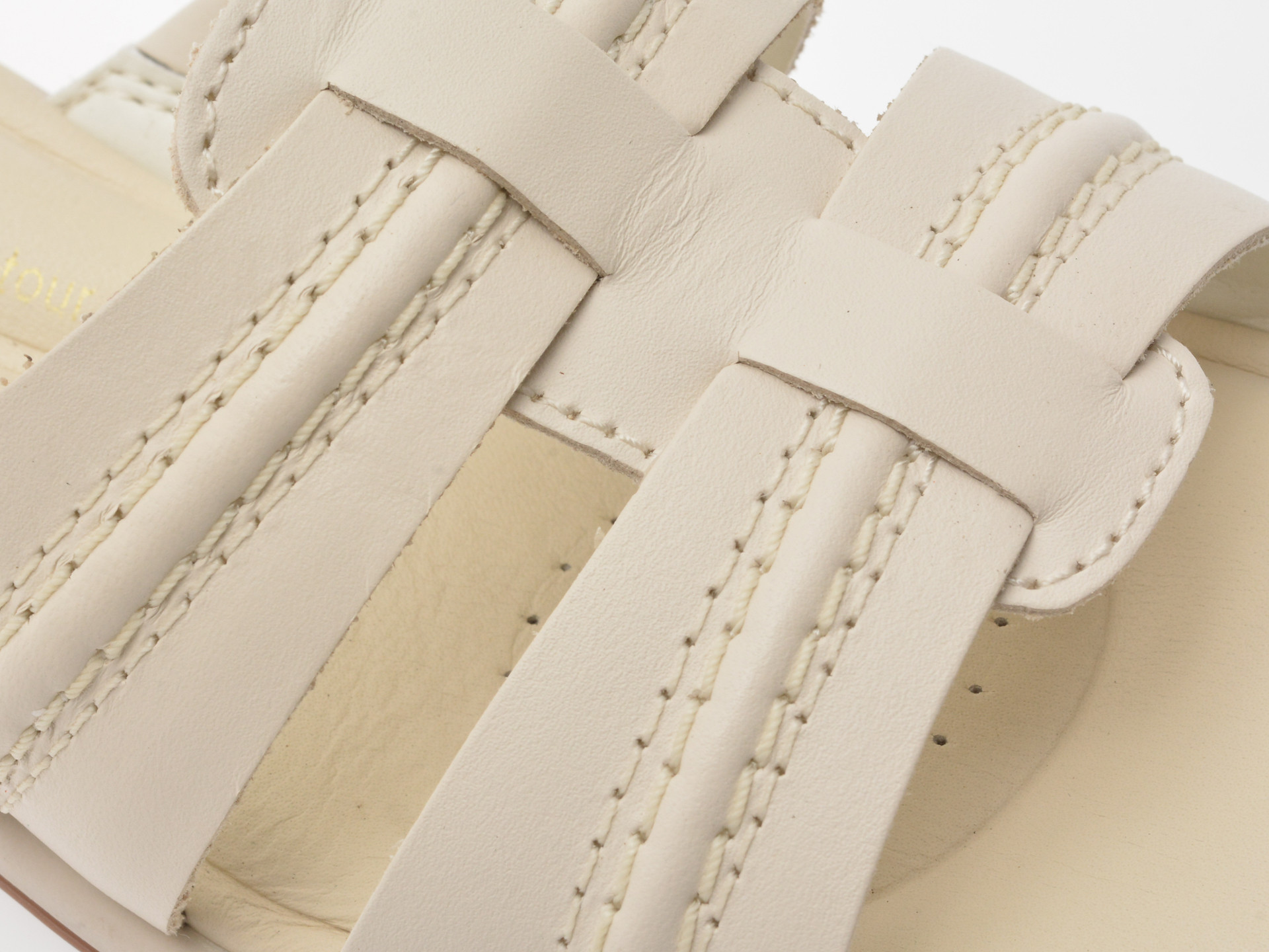 Papuci CLARKS bej, ARIANY MULE, din piele naturala