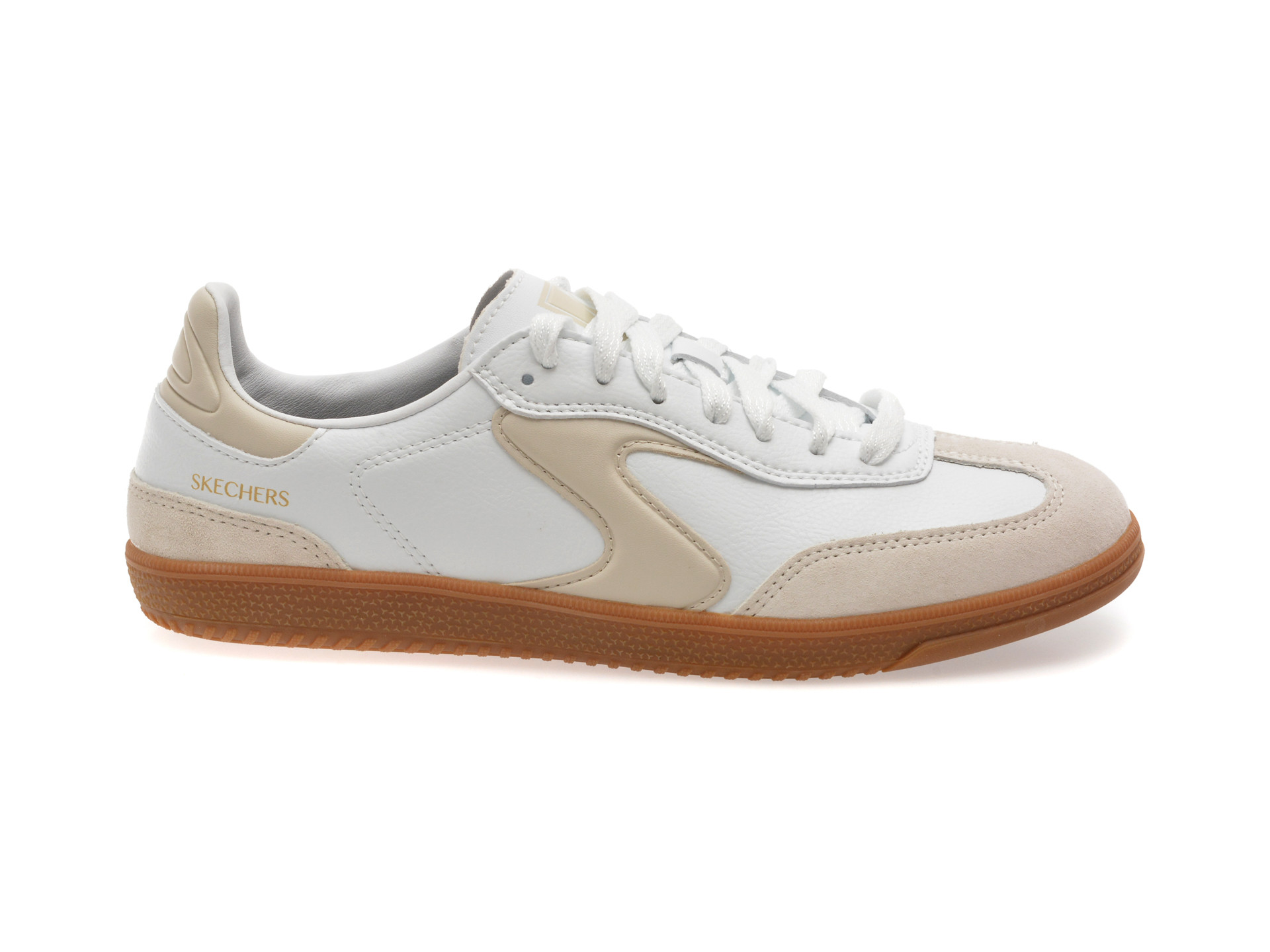 Pantofi sport SKECHERS albi, HOTSHOT, din material textil