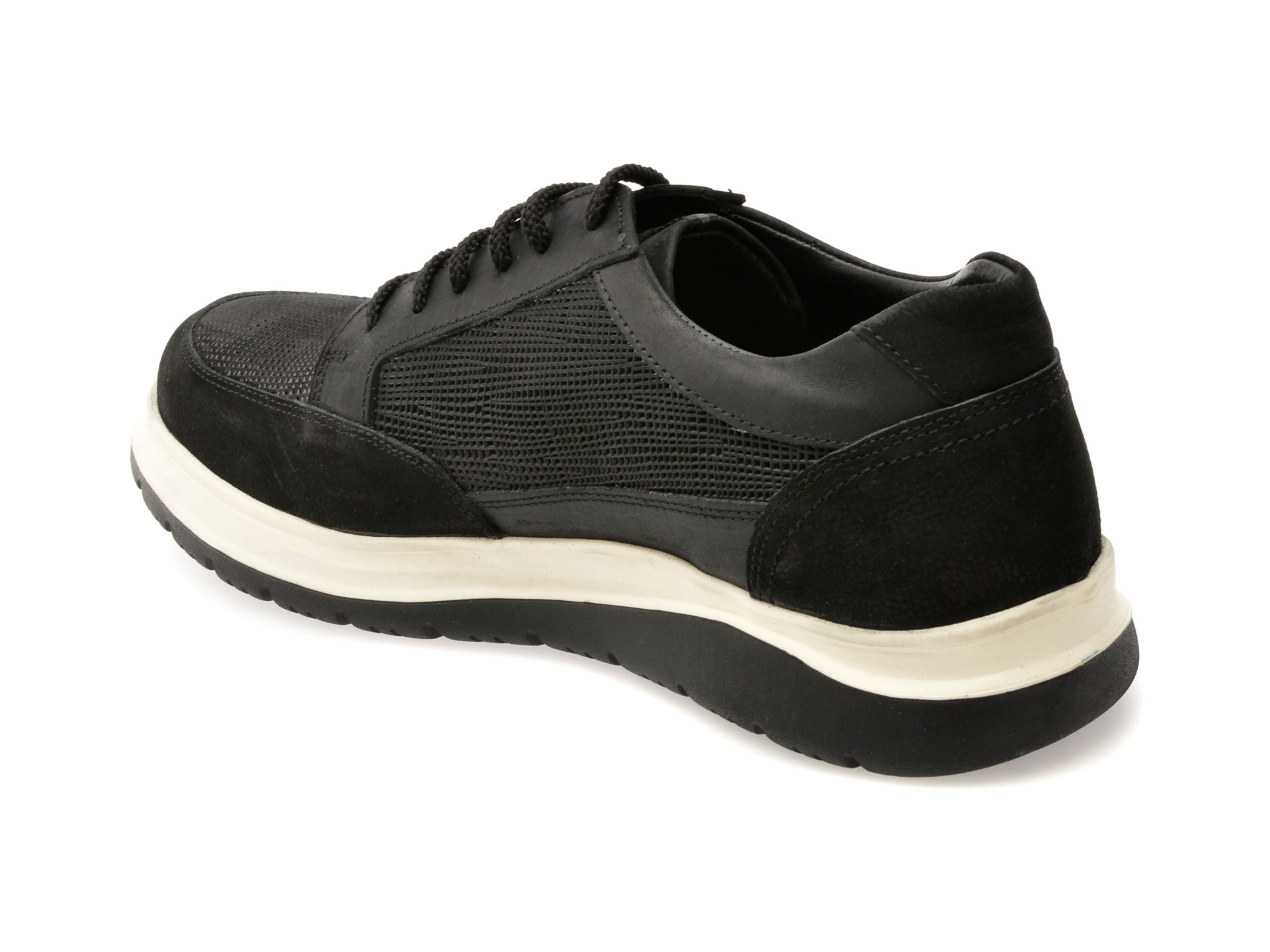 Pantofi sport OTTER negri, 2230, din piele naturala