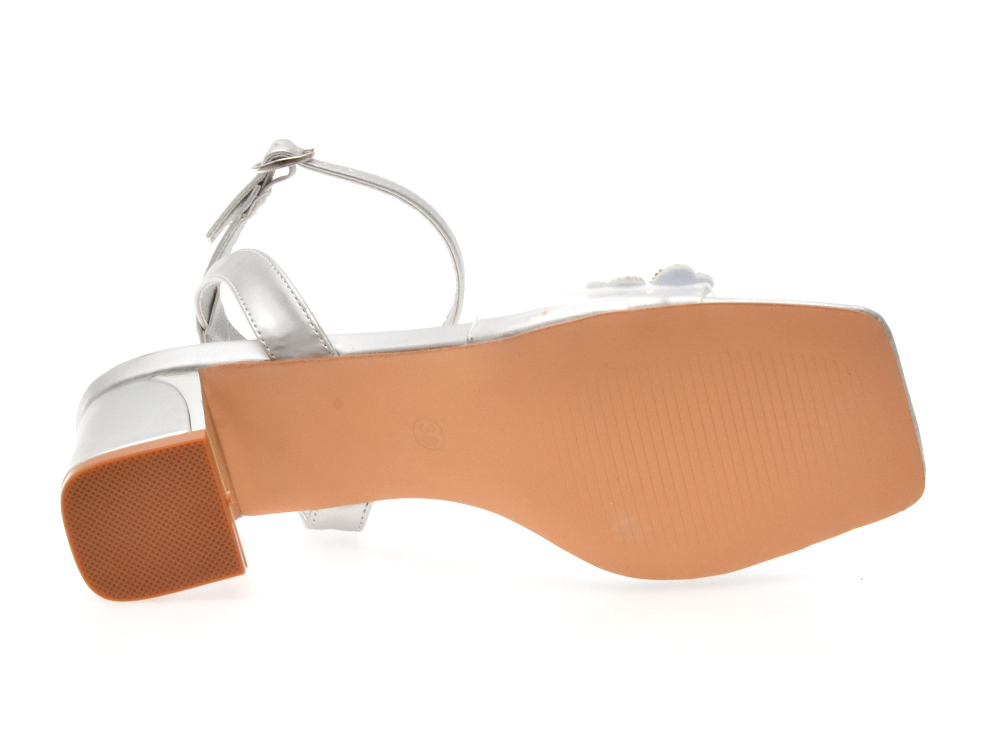 Sandale EPICA argintii, 101602, din piele ecologica