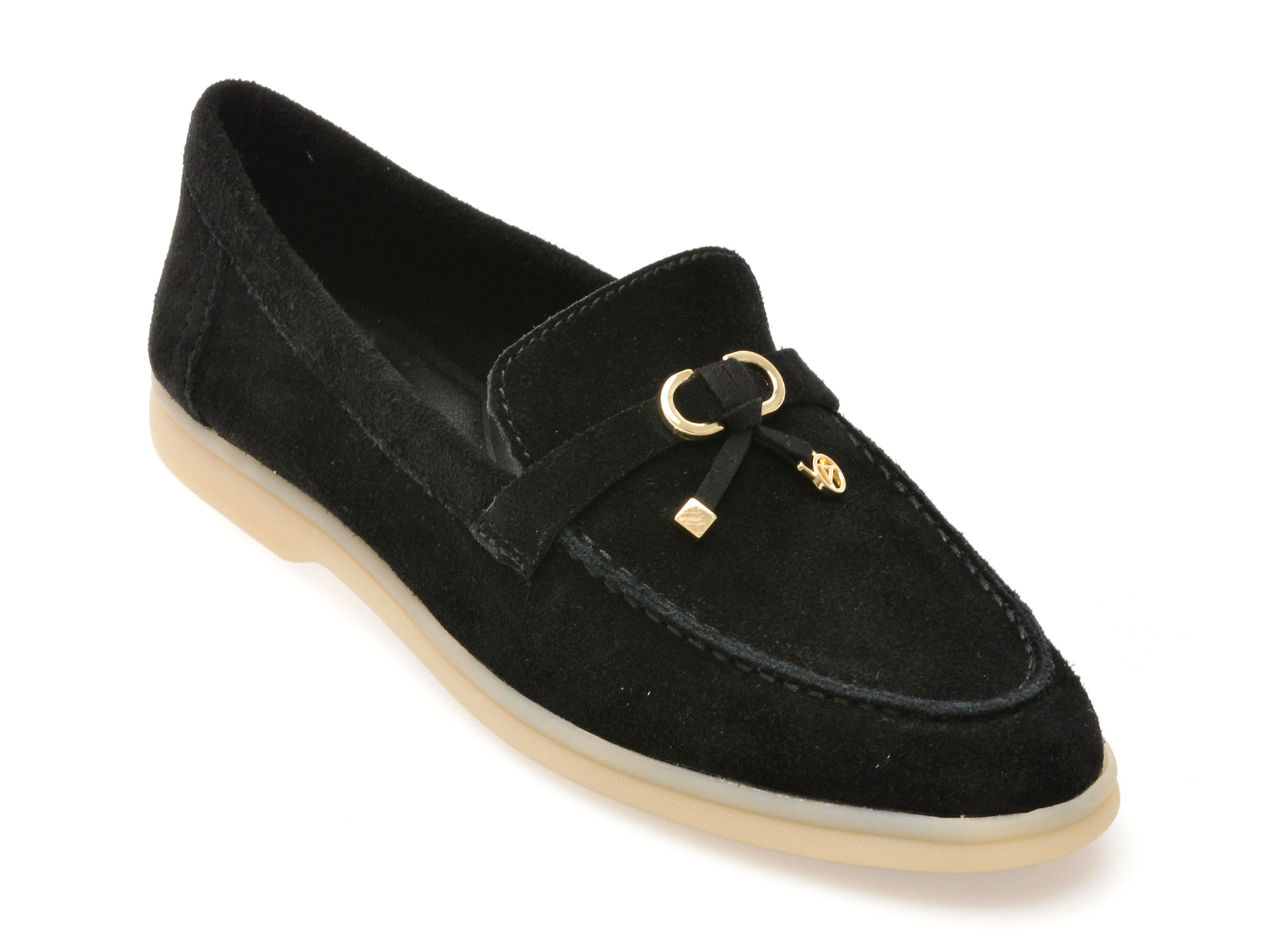 Mocasini ALDO negri, CRERAS 001, din piele intoarsa