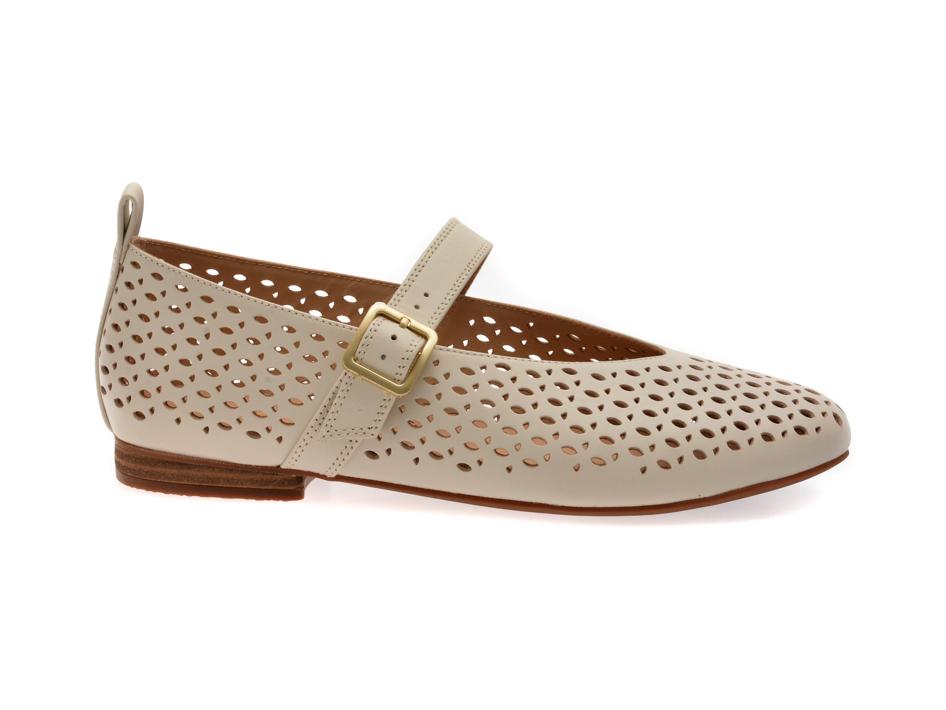 Balerini CLARKS bej, FAWNA JANE, din piele naturala