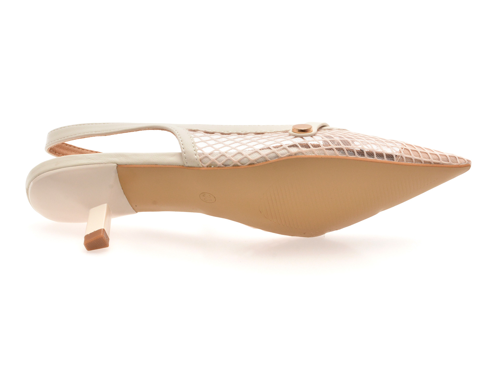 Pantofi eleganti EPICA albi, 82979, din material textil