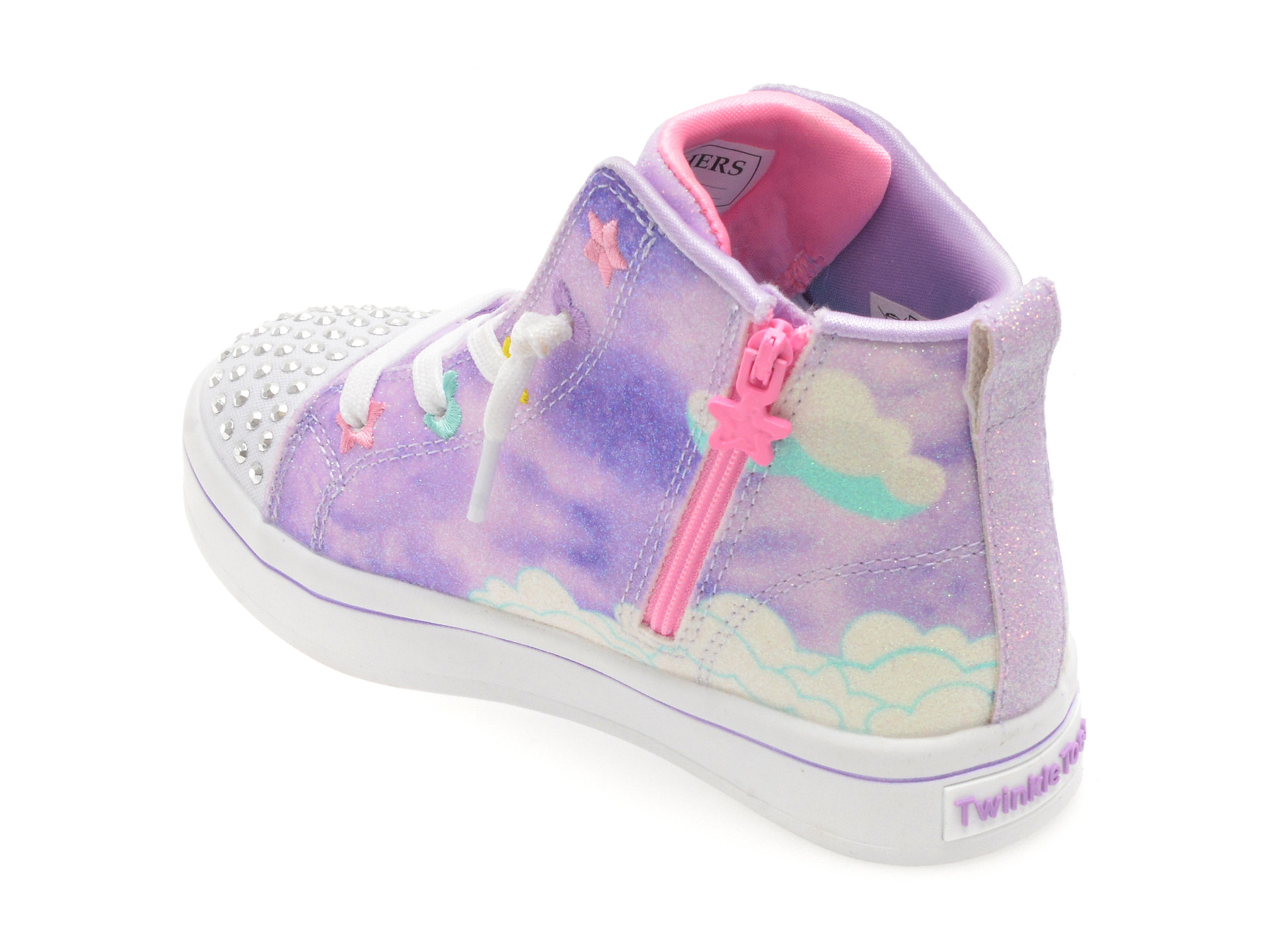 Ghete SKECHERS mov, TWI-LITES 2.0, din piele ecologica