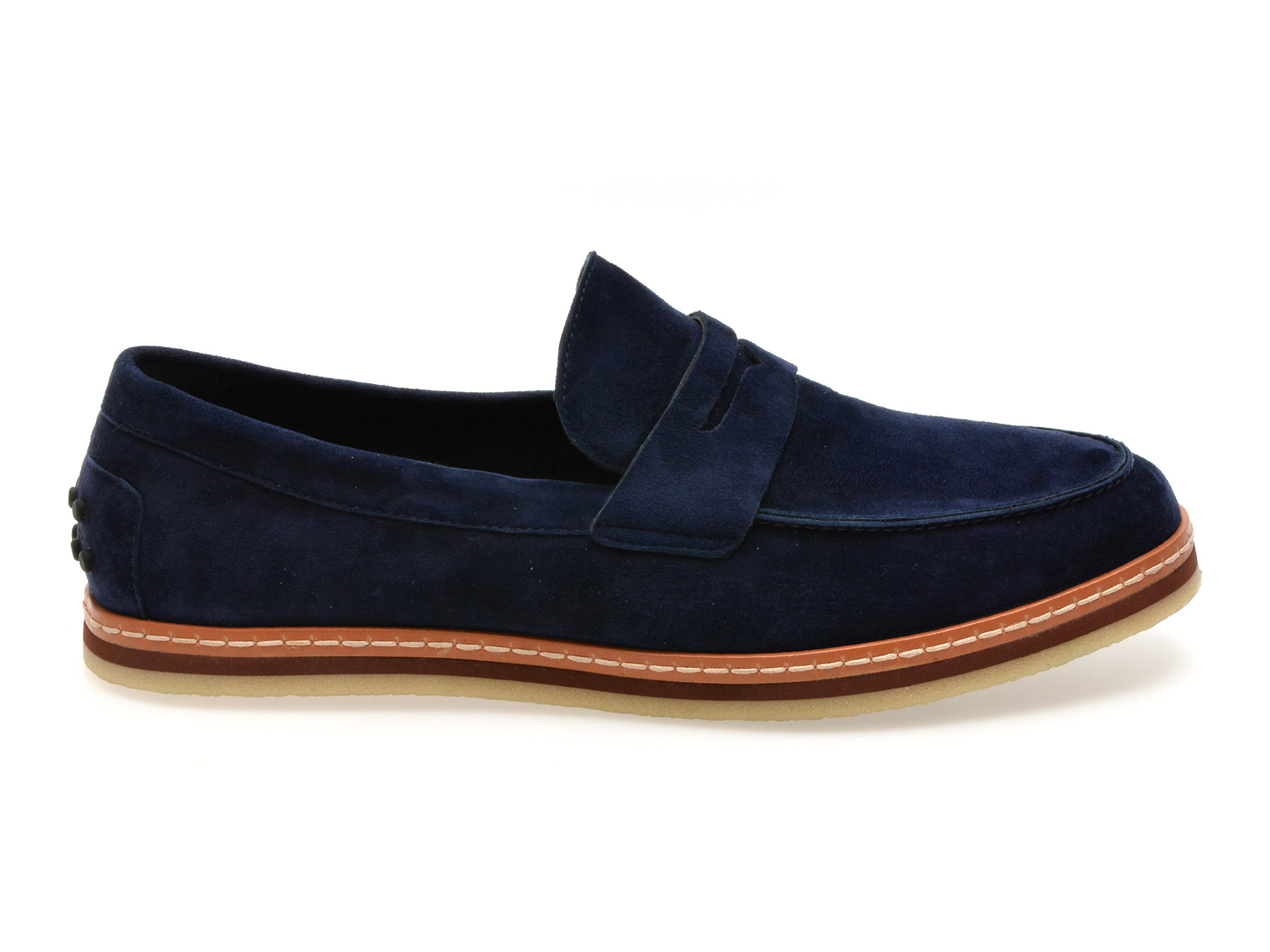 Mocasini eleganti EPICA bleumarin, QA820G, din piele intoarsa