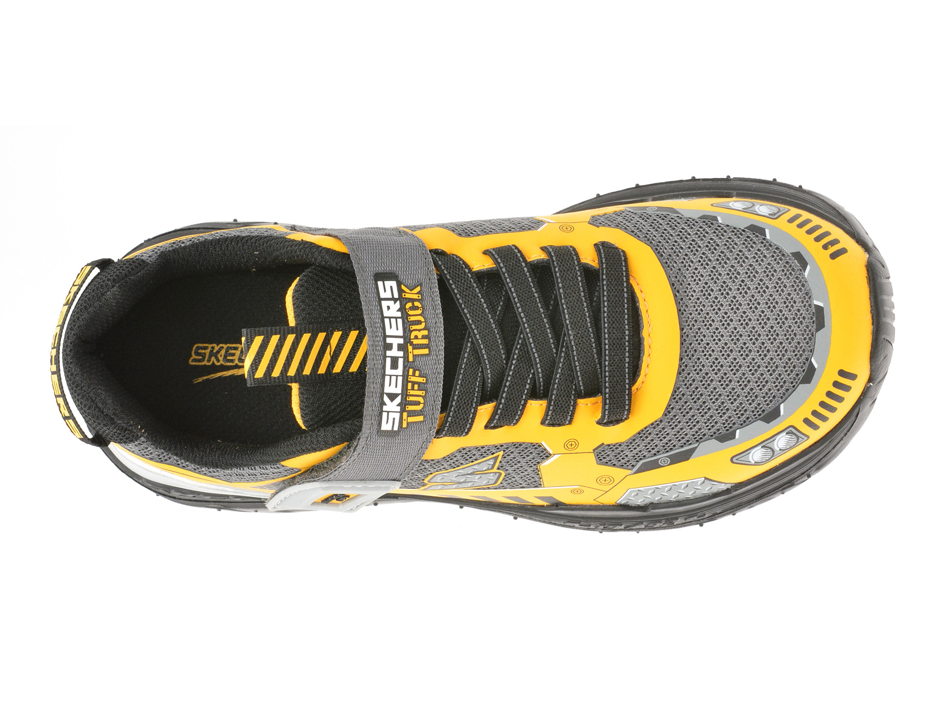 Pantofi sport SKECHERS galbeni, SKECH TRACKS, din material textil