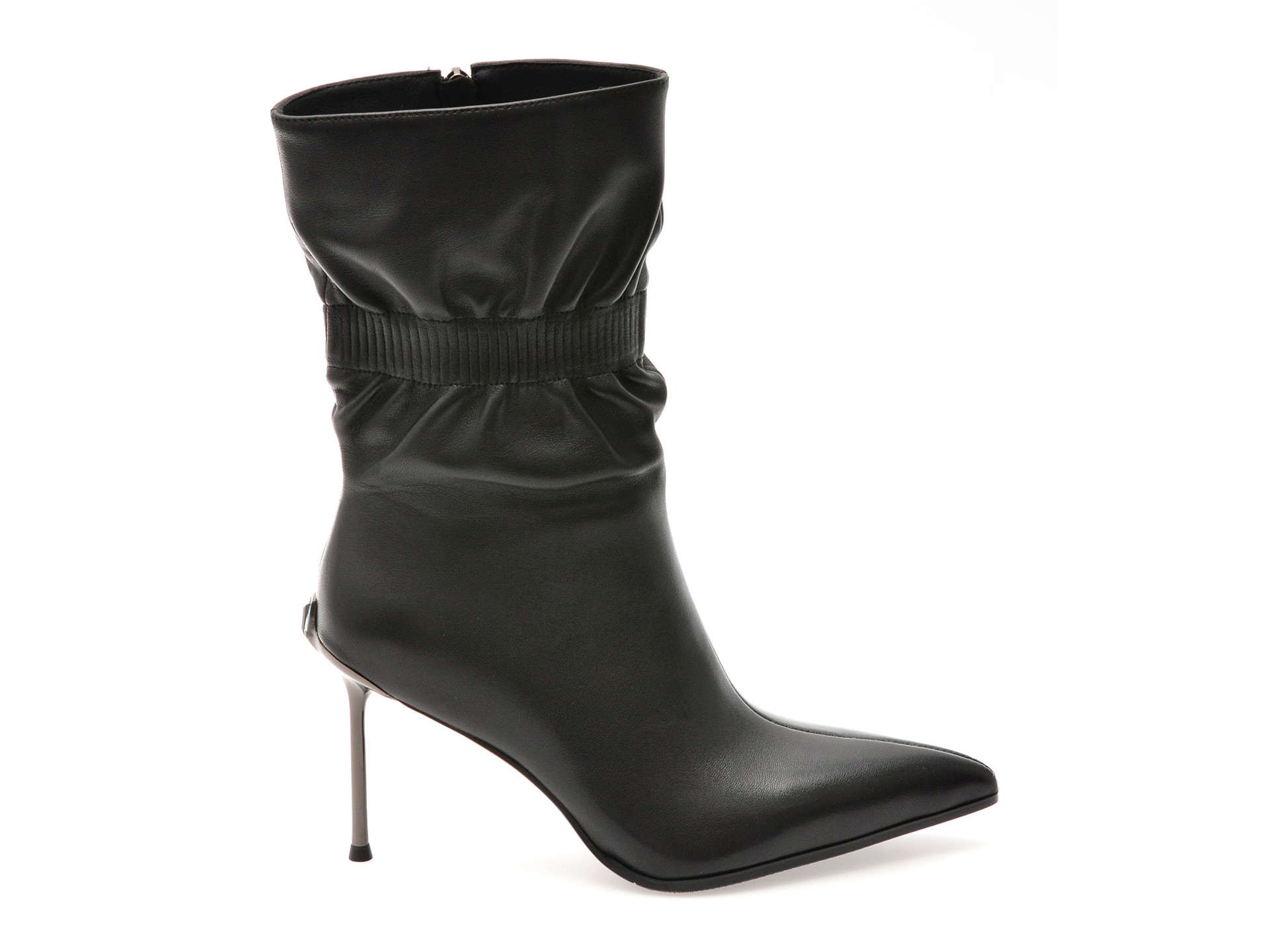 Botine elegante EPICA negre, M5A, din piele naturala
