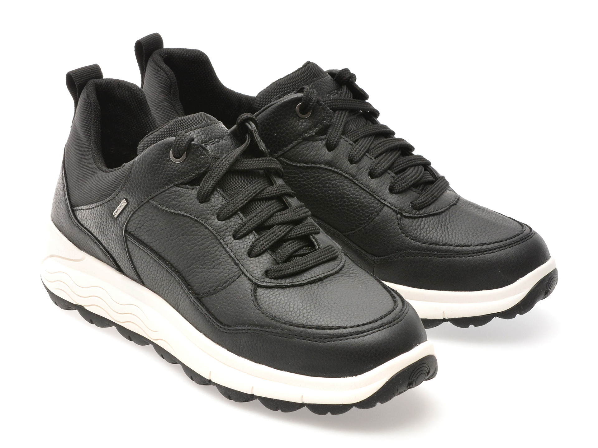 Pantofi sport GEOX negri, D3626D, din piele naturala