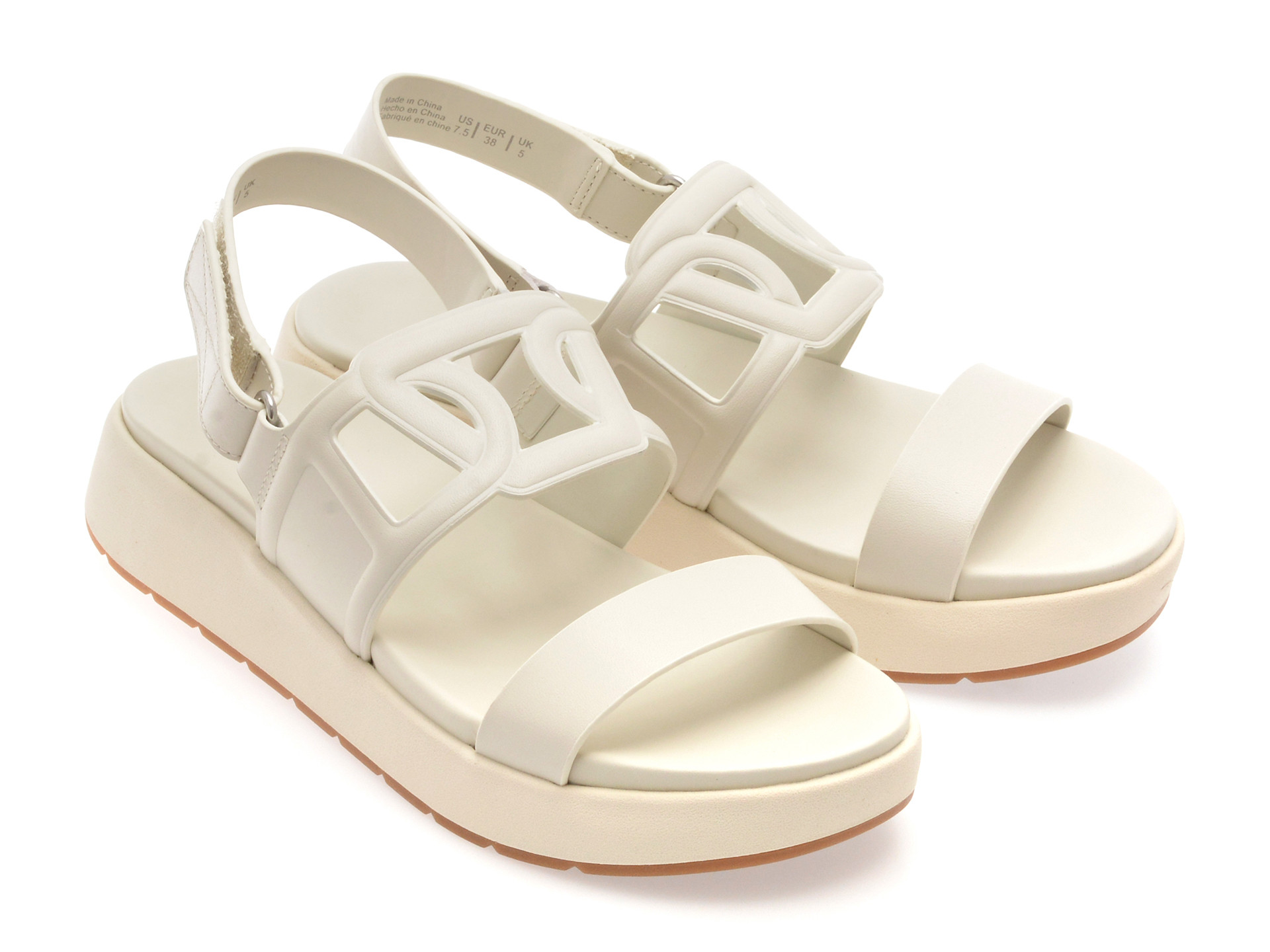 Sandale ALDO albe, ONUVIA 121, din piele naturala