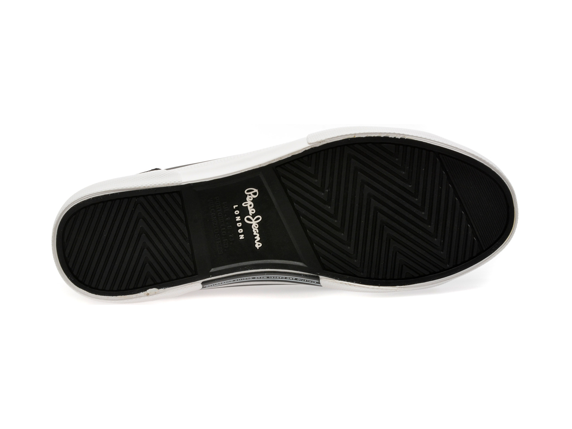Pantofi sport PEPE JEANS negri, KENTON COURT, din piele ecologica