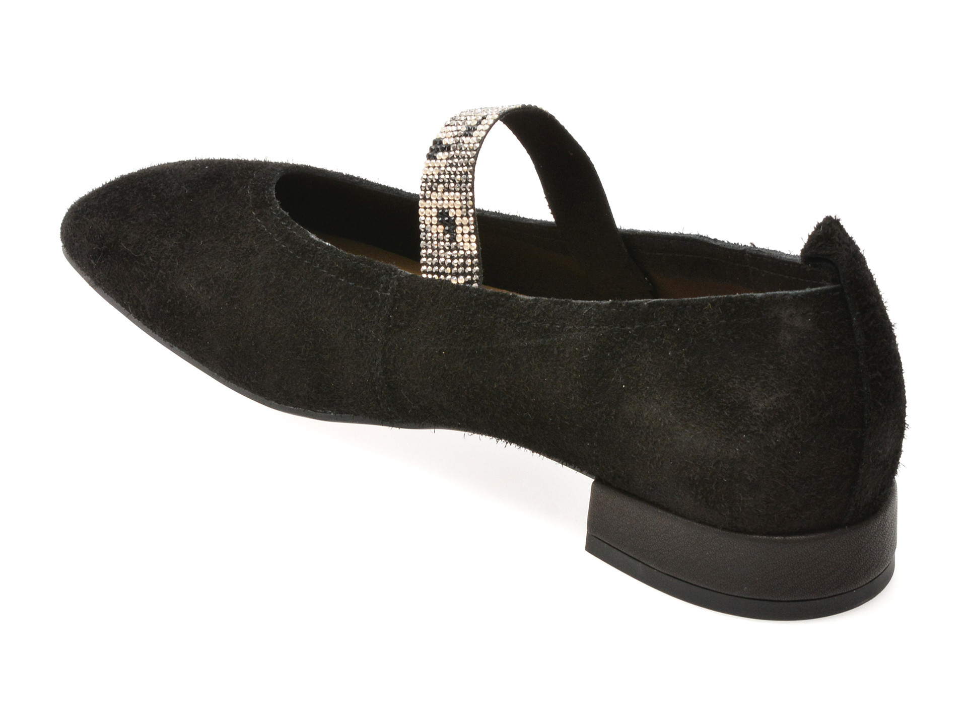 Balerini EPICA negri, 65070, din piele intoarsa