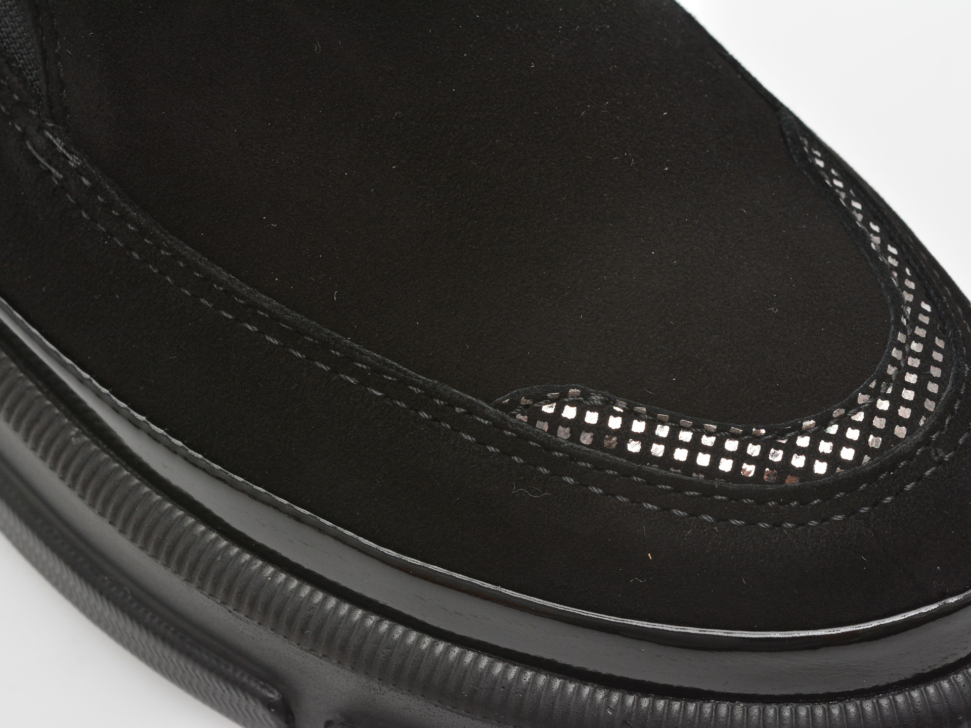 Pantofi IMAGE negri, 387392, din piele intoarsa