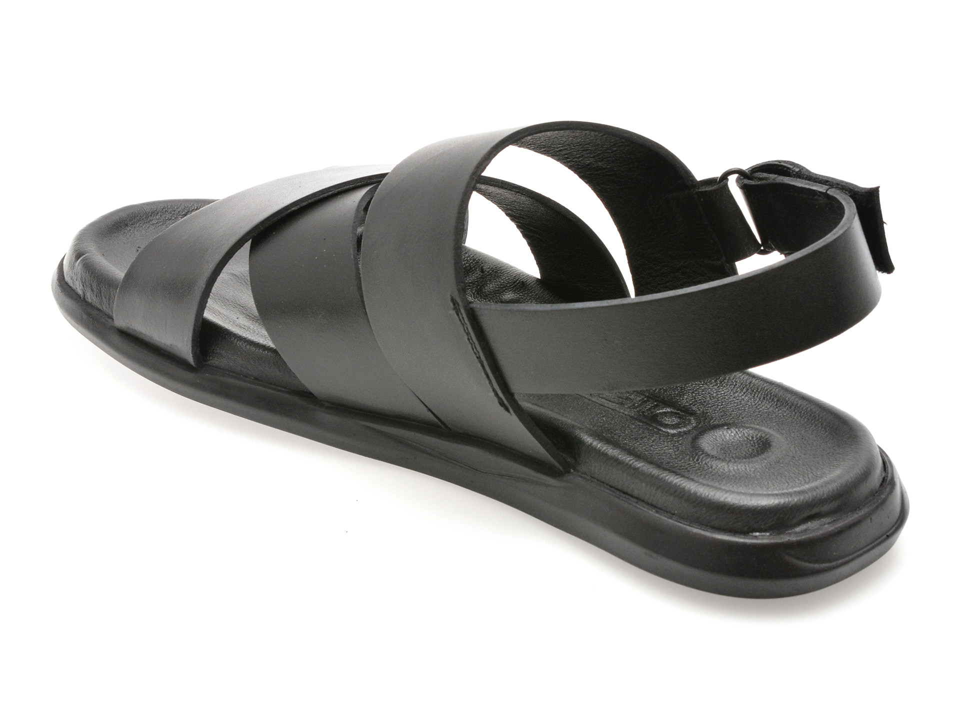 Sandale OTTER negre, AL400, din piele naturala