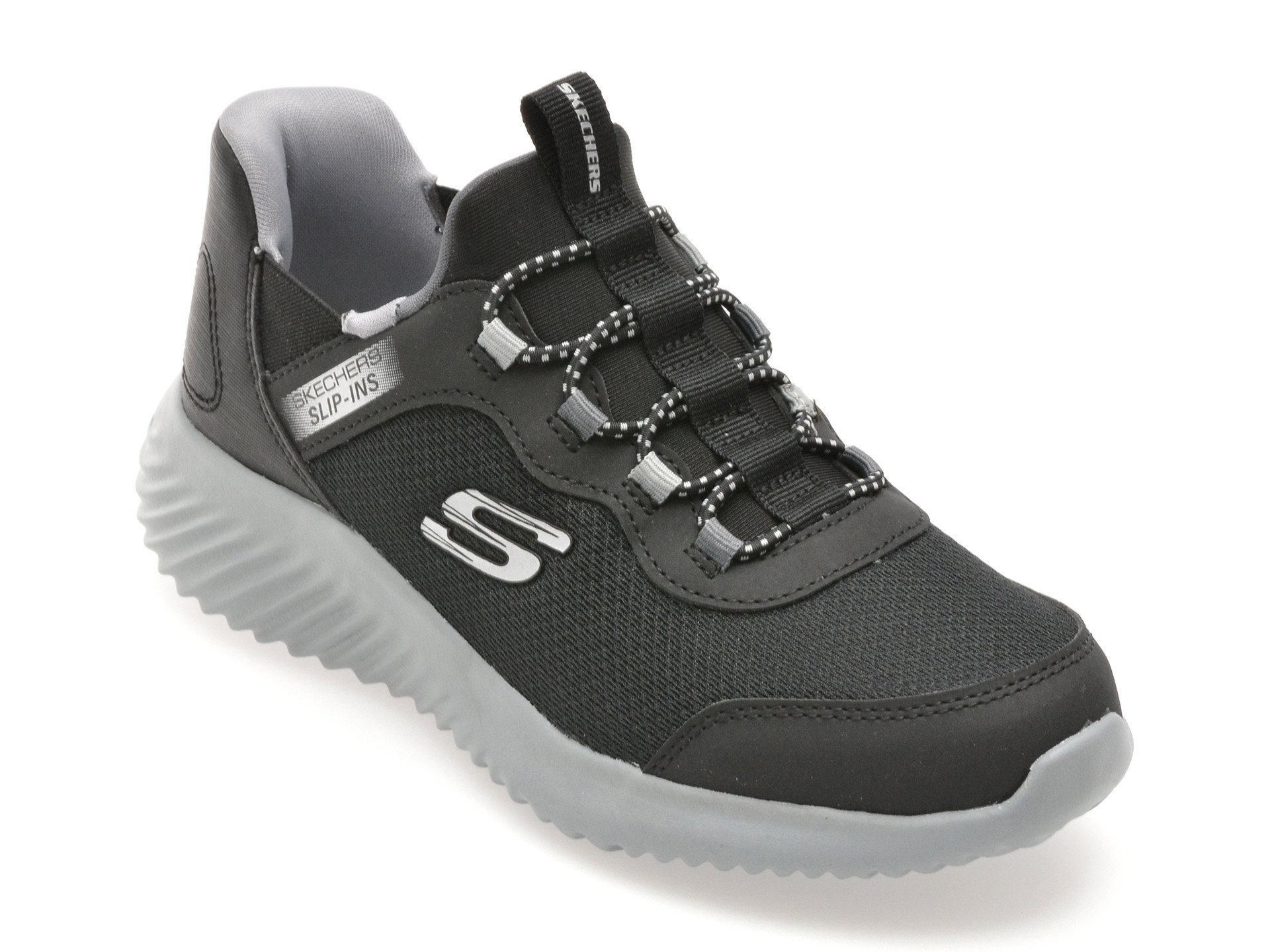 Pantofi sport SKECHERS negri, BOUNDER, din material textil