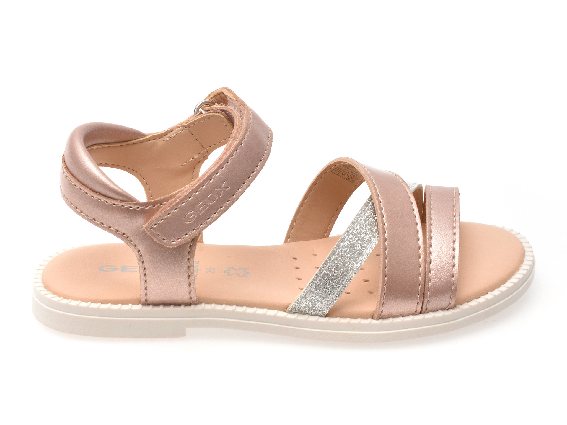 Sandale GEOX roz, J5235D, din piele ecologica