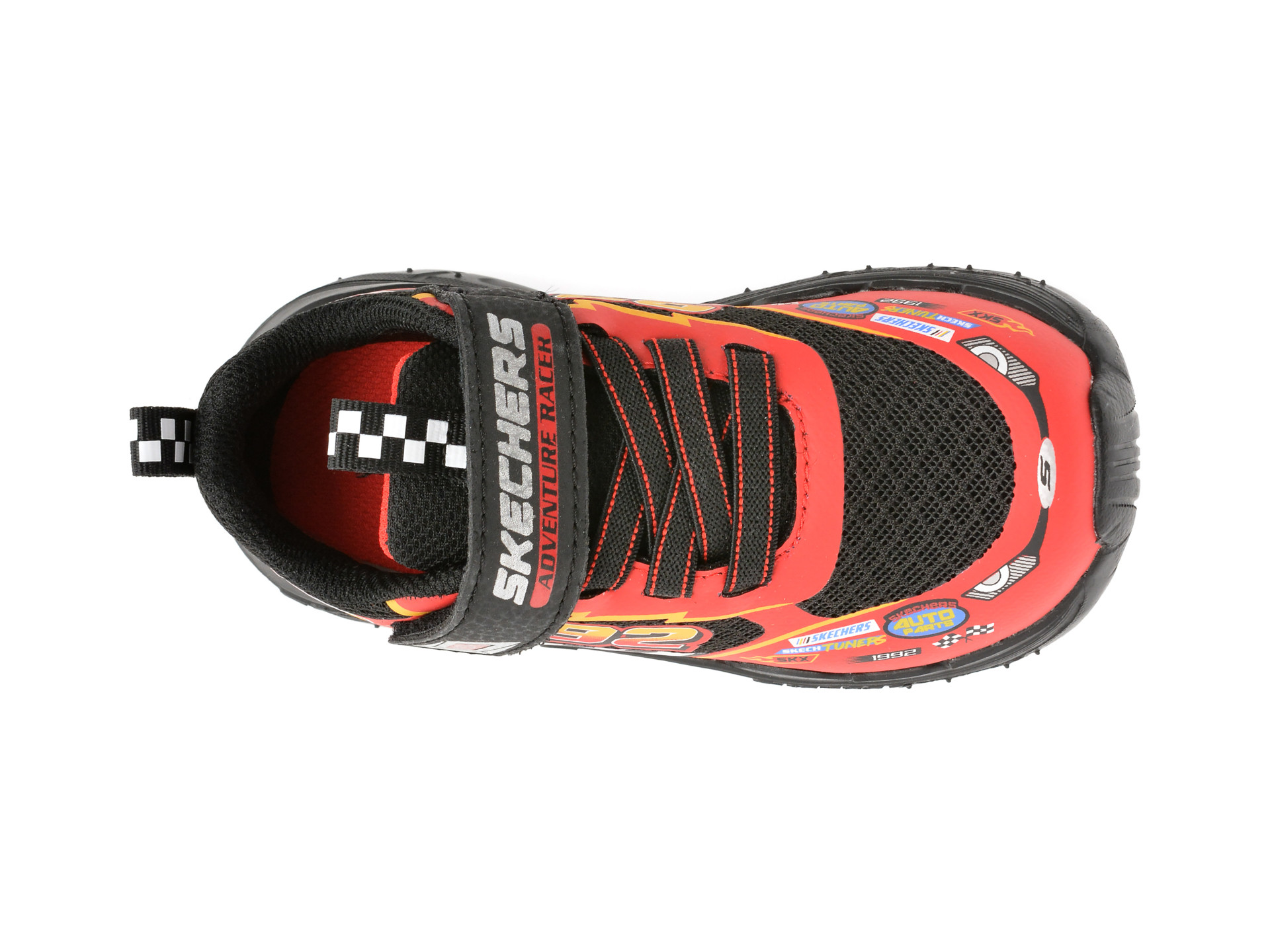 Pantofi sport SKECHERS rosii, SKECH TRACKS, din material textil