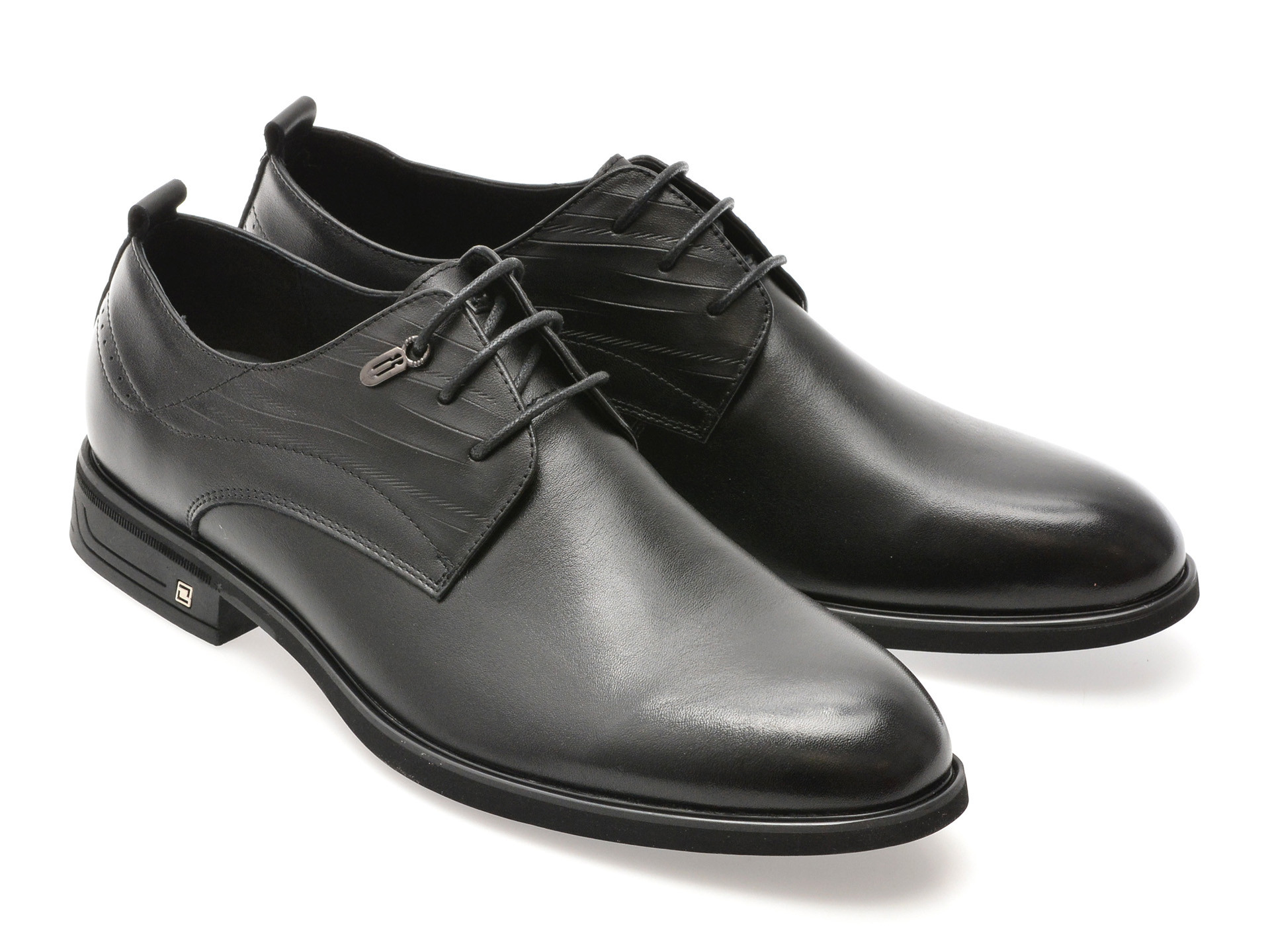 Pantofi eleganti OTTER negri, 37021, din piele naturala