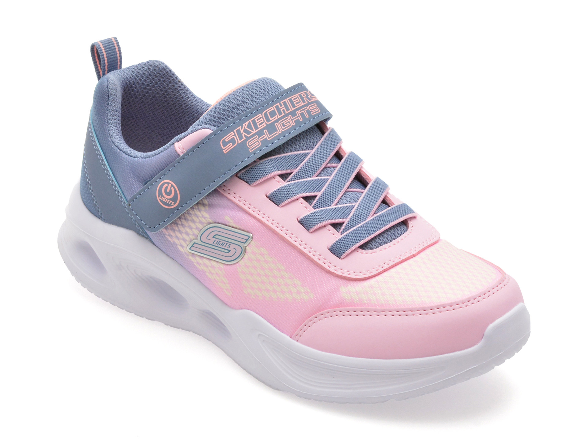 Pantofi sport SKECHERS roz, SOLA GLOW, din material textil