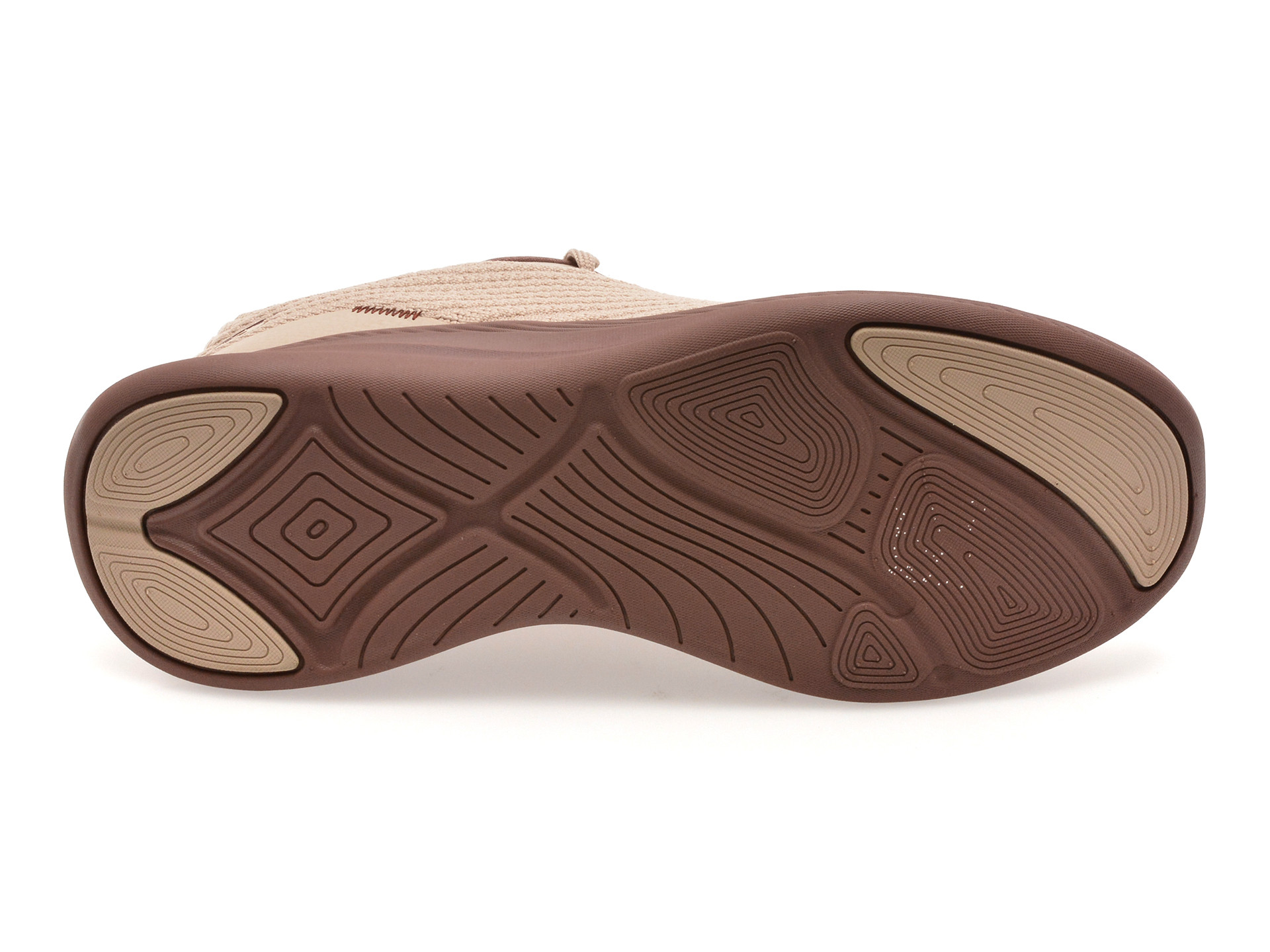 Pantofi sport SKECHERS nude, BOBS MODA FLEX, din material textil