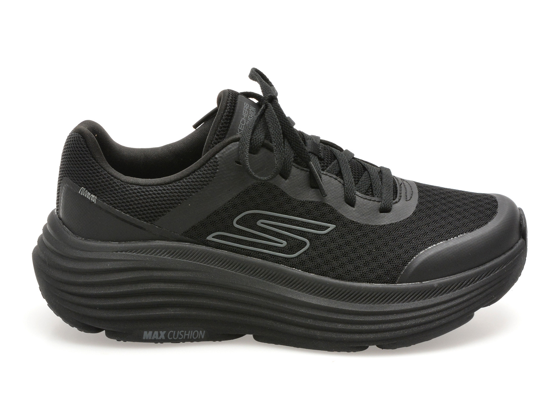 Pantofi sport SKECHERS negri, MAX CUSHIONING ENDEAVOUR, din material textil