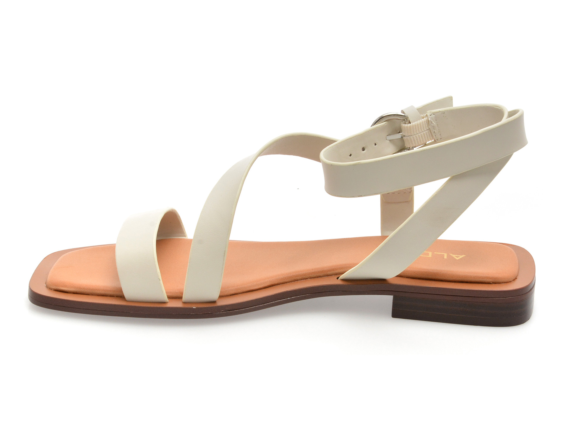 Sandale ALDO albe, GRUGAR 121, din piele naturala