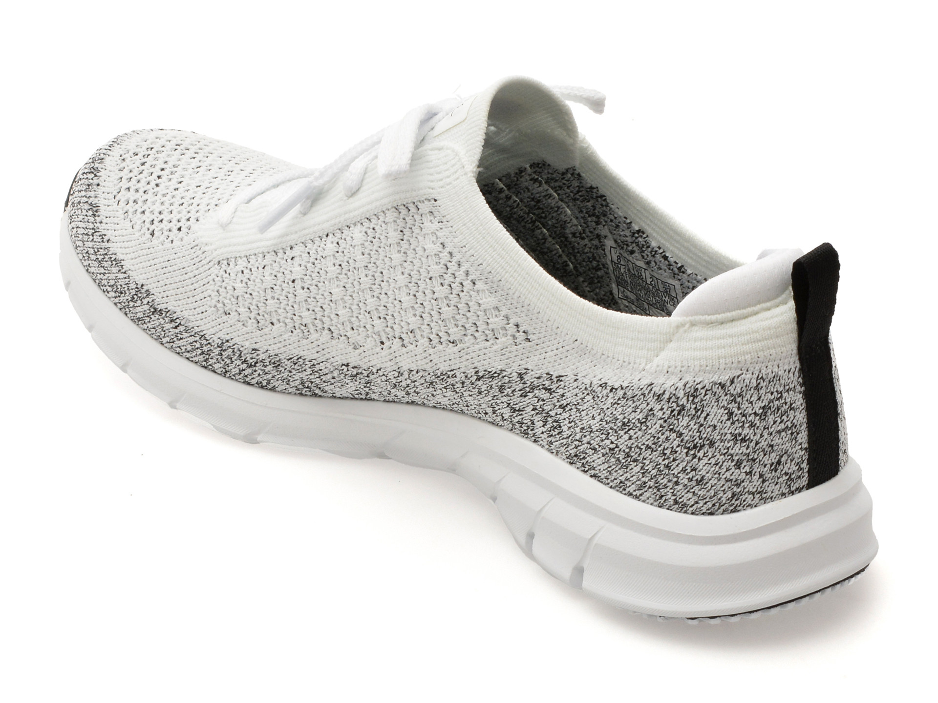 Pantofi sport SKECHERS albi, PURE FLEX, din material textil