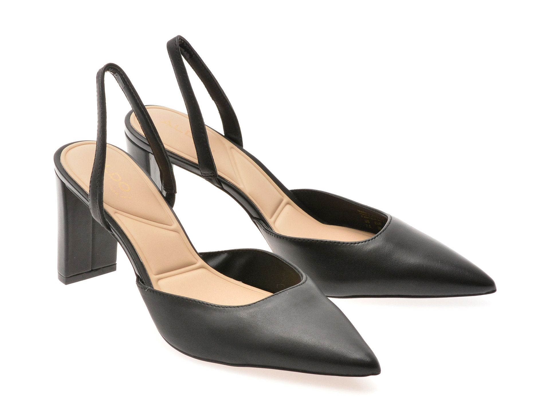 Pantofi eleganti ALDO negri, OLAELDAN 001, din piele naturala