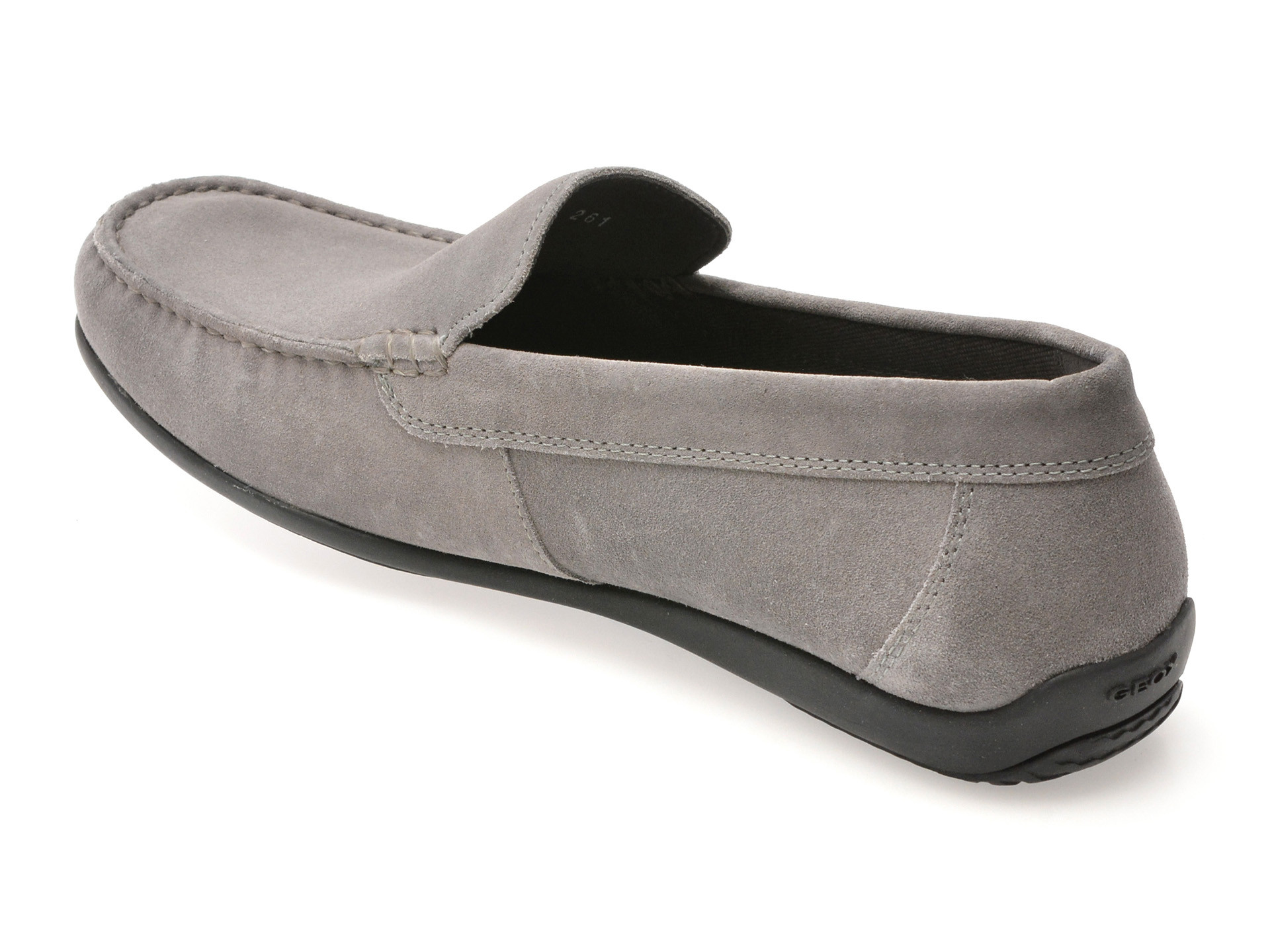 Mocasini GEOX gri, U450WB, din piele intoarsa