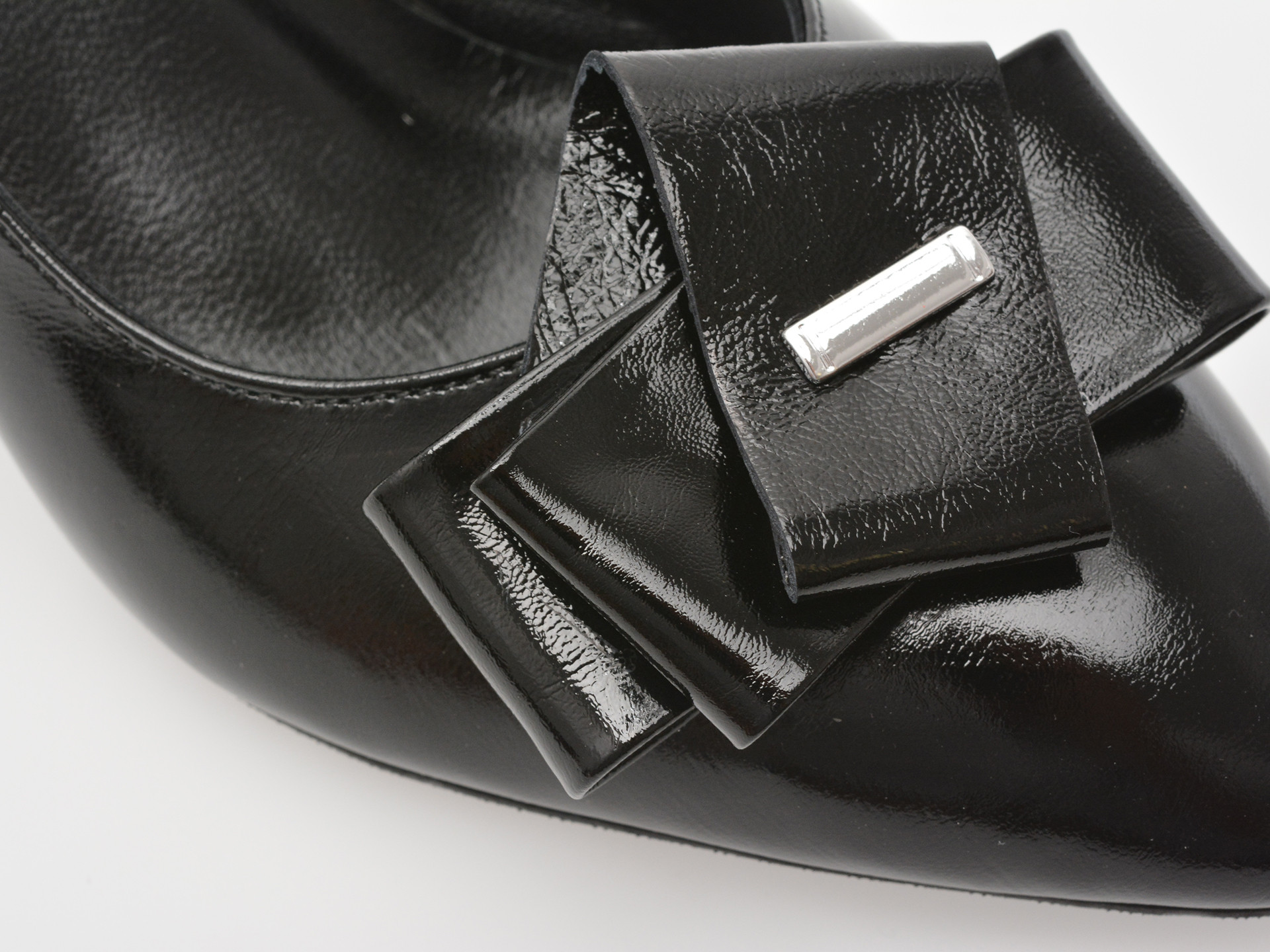 Pantofi IMAGE negri, 619138, din piele naturala lacuita