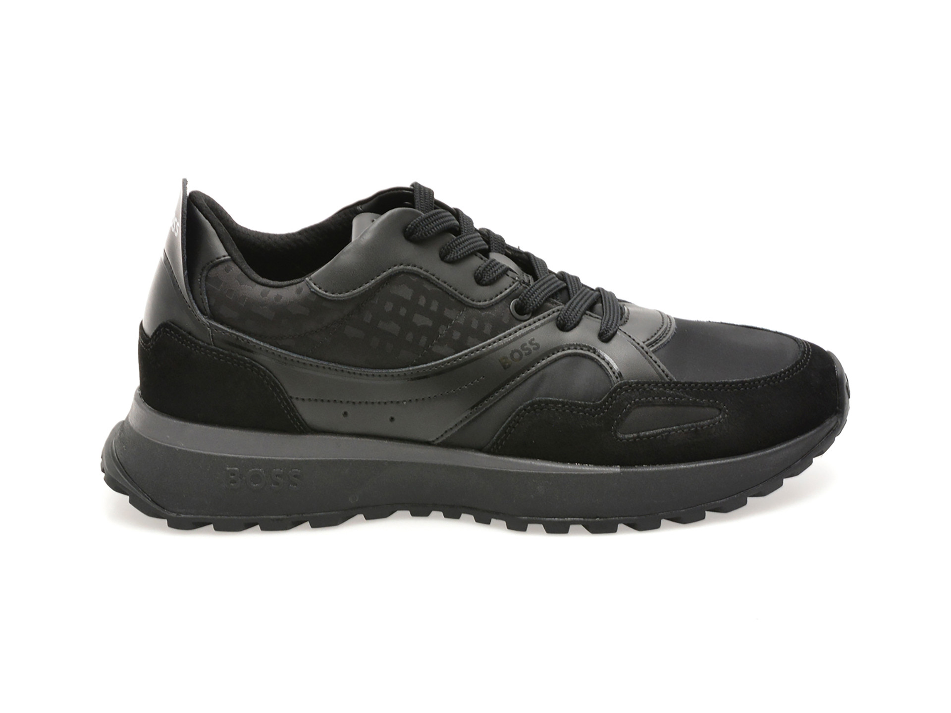 Pantofi sport BOSS negri, 6496, din material textil