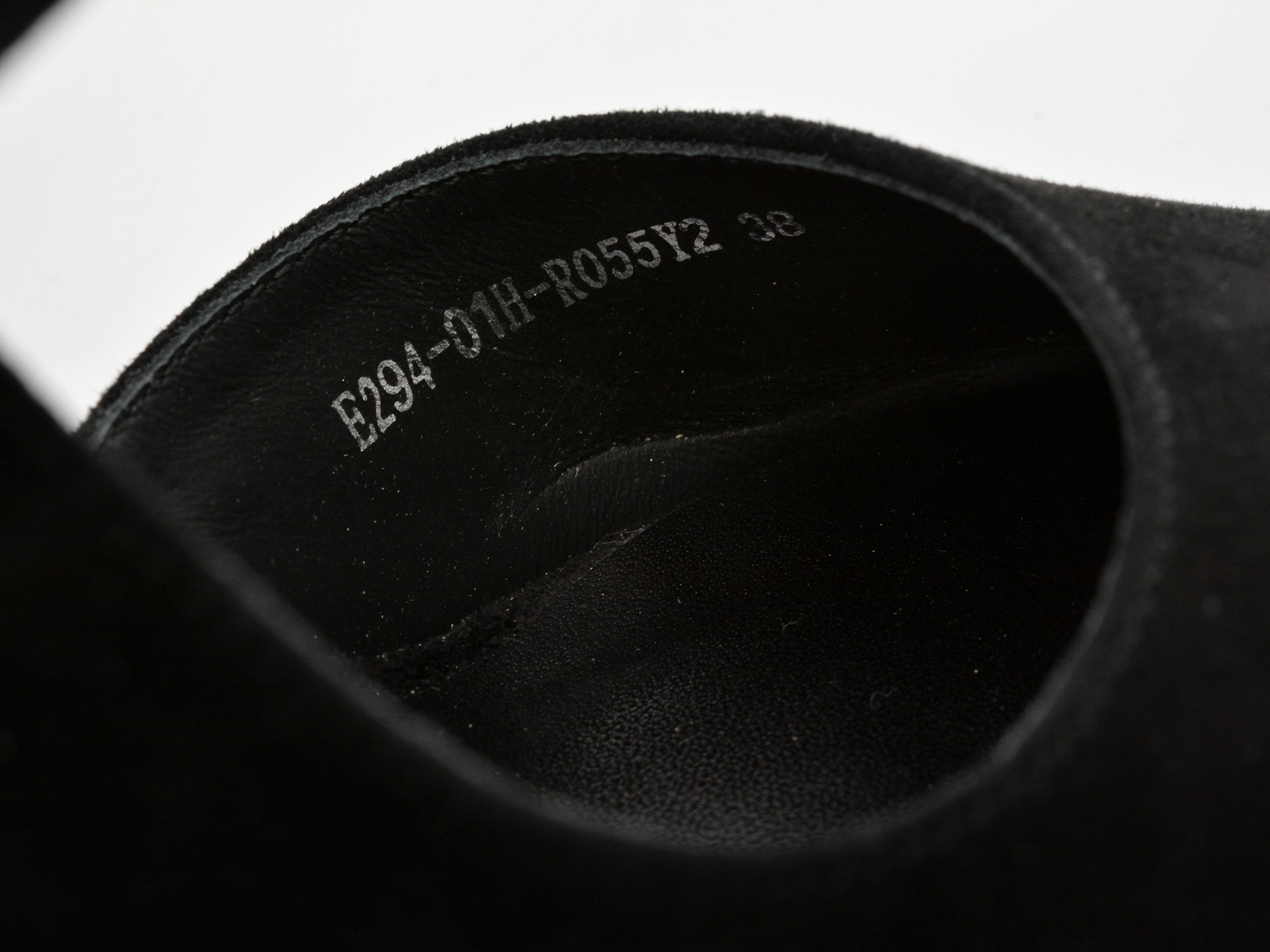 Sandale elegante EPICA negre, E294, din piele intoarsa