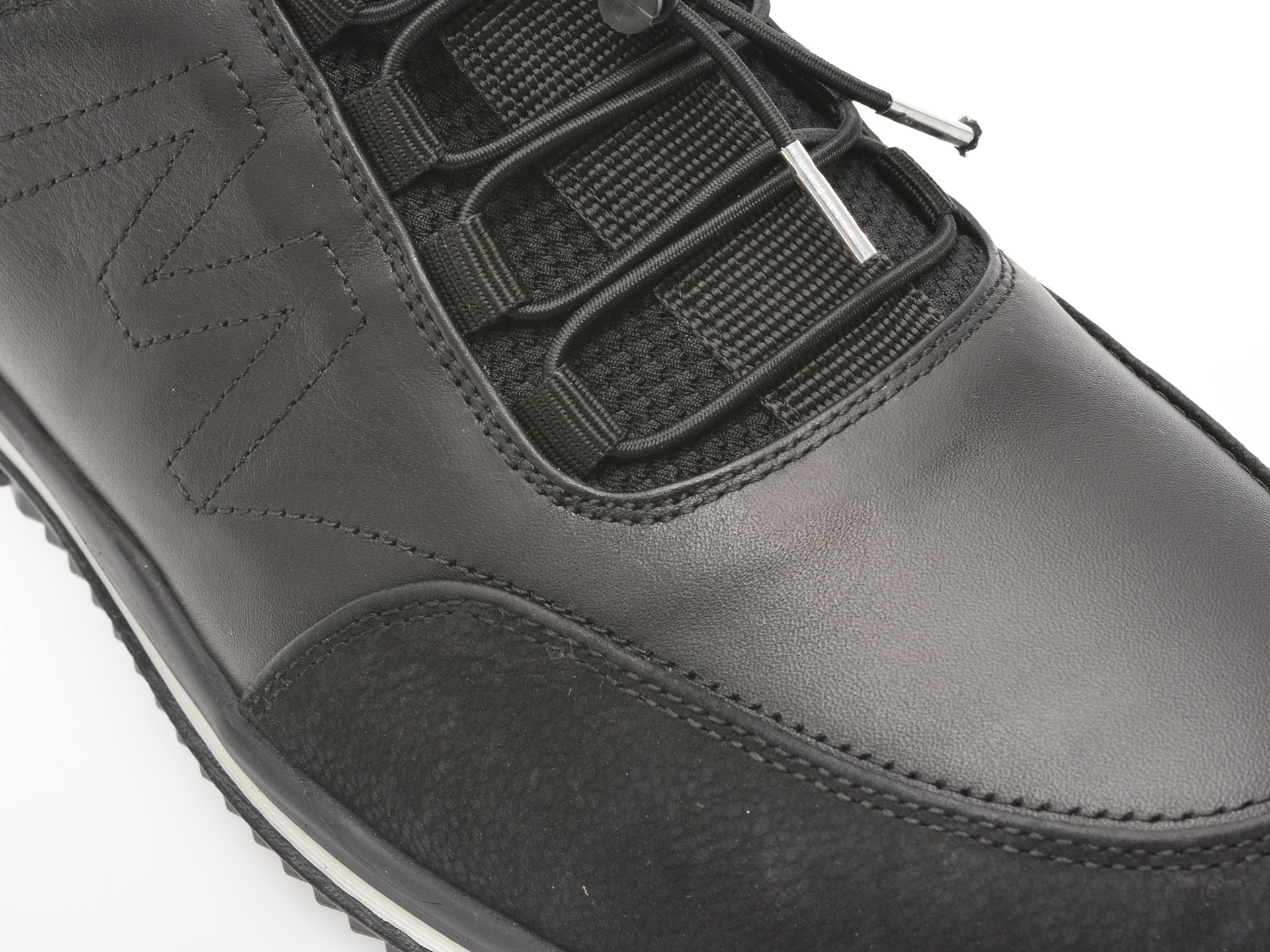 Pantofi sport OTTER negri, 1393, din piele naturala