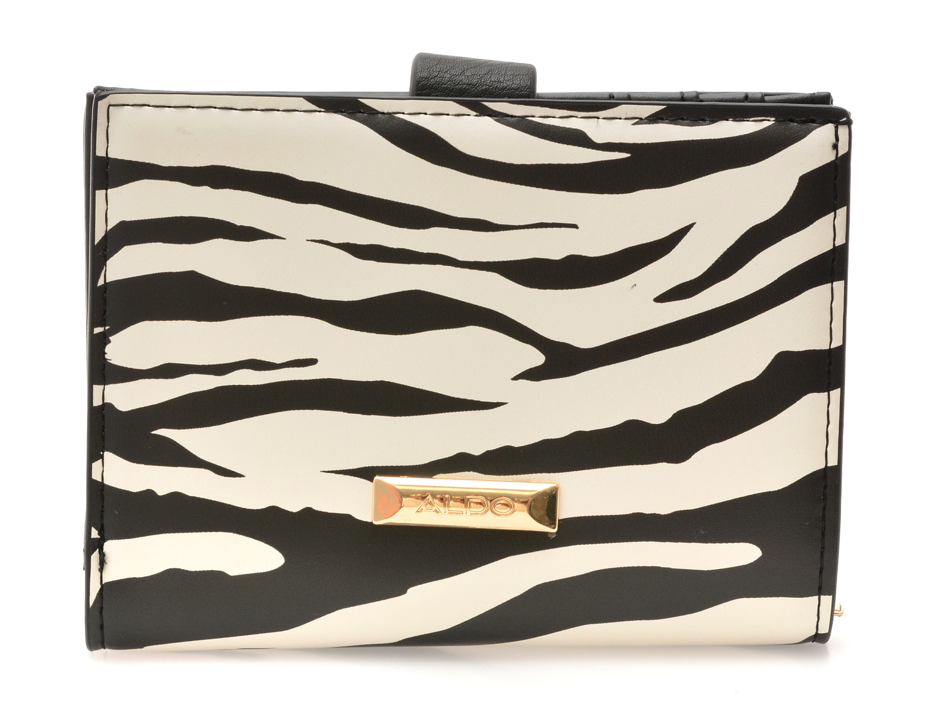 Portofel ALDO alb-negru, VALANAGYN 003, din piele ecologica