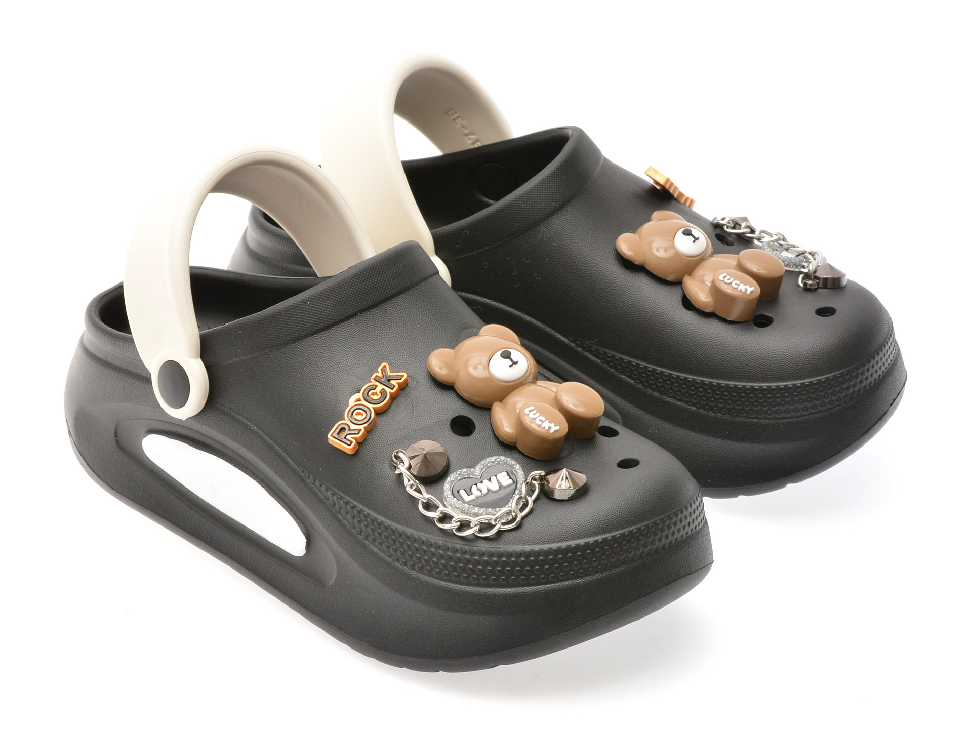 Papuci GRYXX negri, 258, din pvc