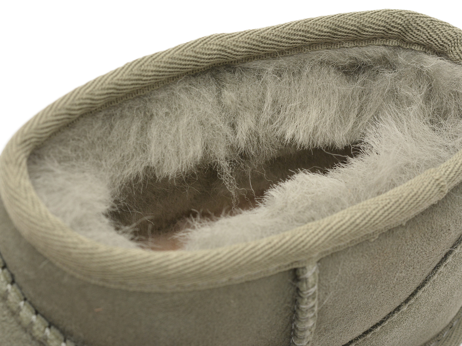 Ghete UGG kaki, CLASSIC ULTRA MINI, din piele intoarsa